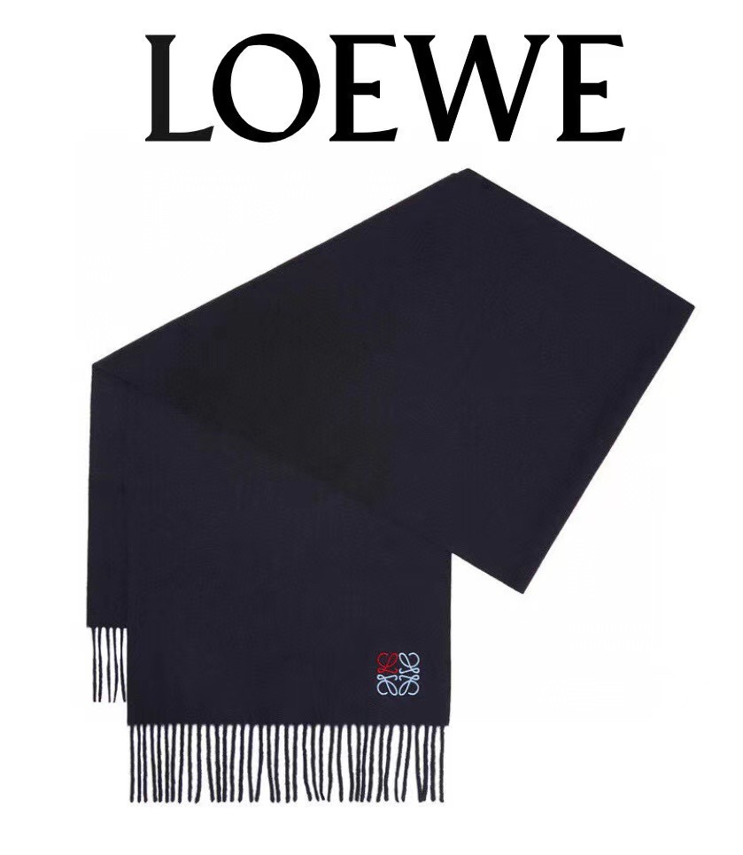 Loewe刺绣羊绒围巾怒赞自留难得的高端男款！家属福利！L非常正的男士围巾面料大爱非常柔软细腻舒服轻度水