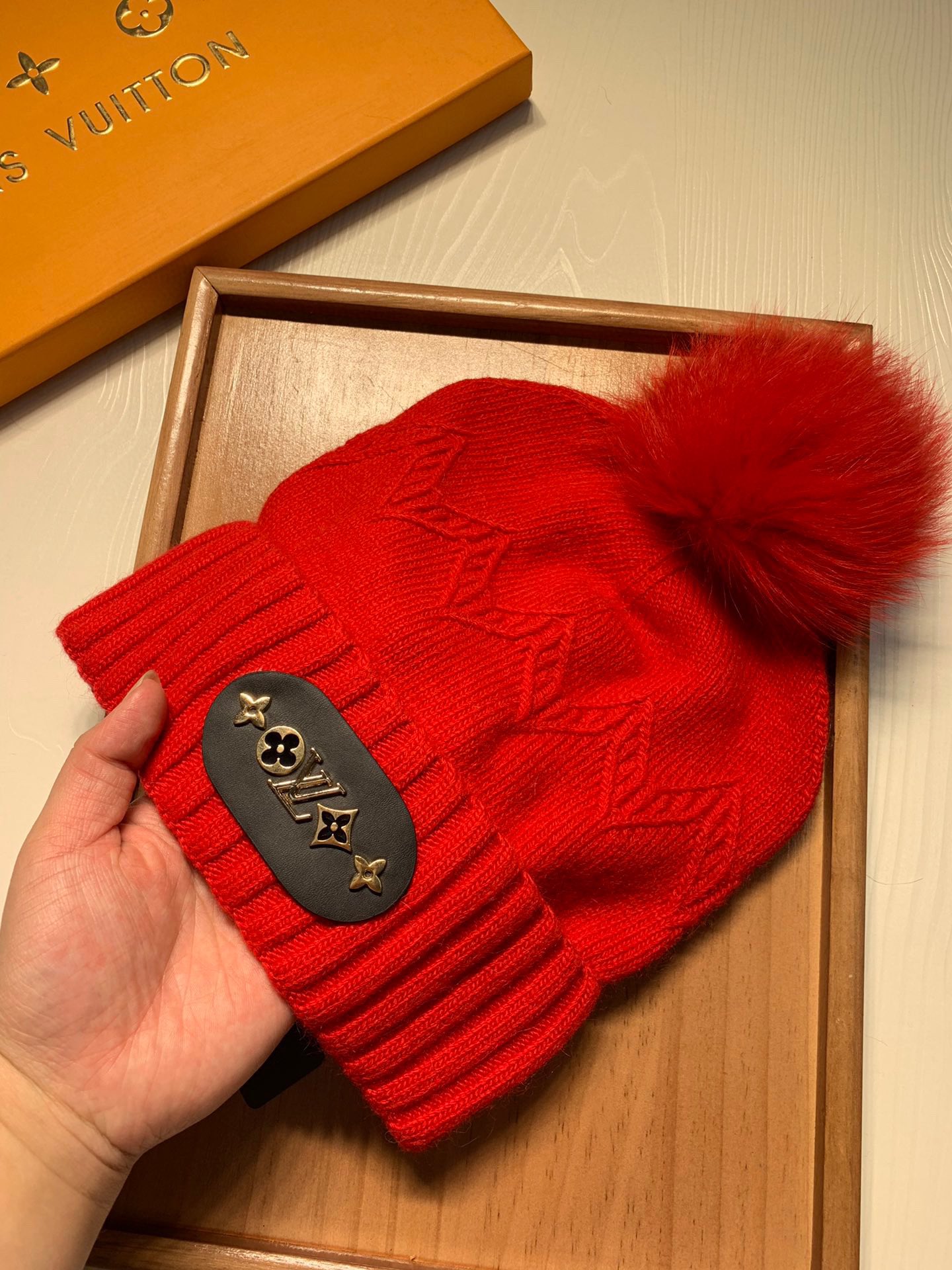 🌹。L家。 【羊毛单帽-带狐狸毛球】客供小羊毛！珍贵典藏的灵魂帽子！客供色纱.每个颜色都非常好看！经典！