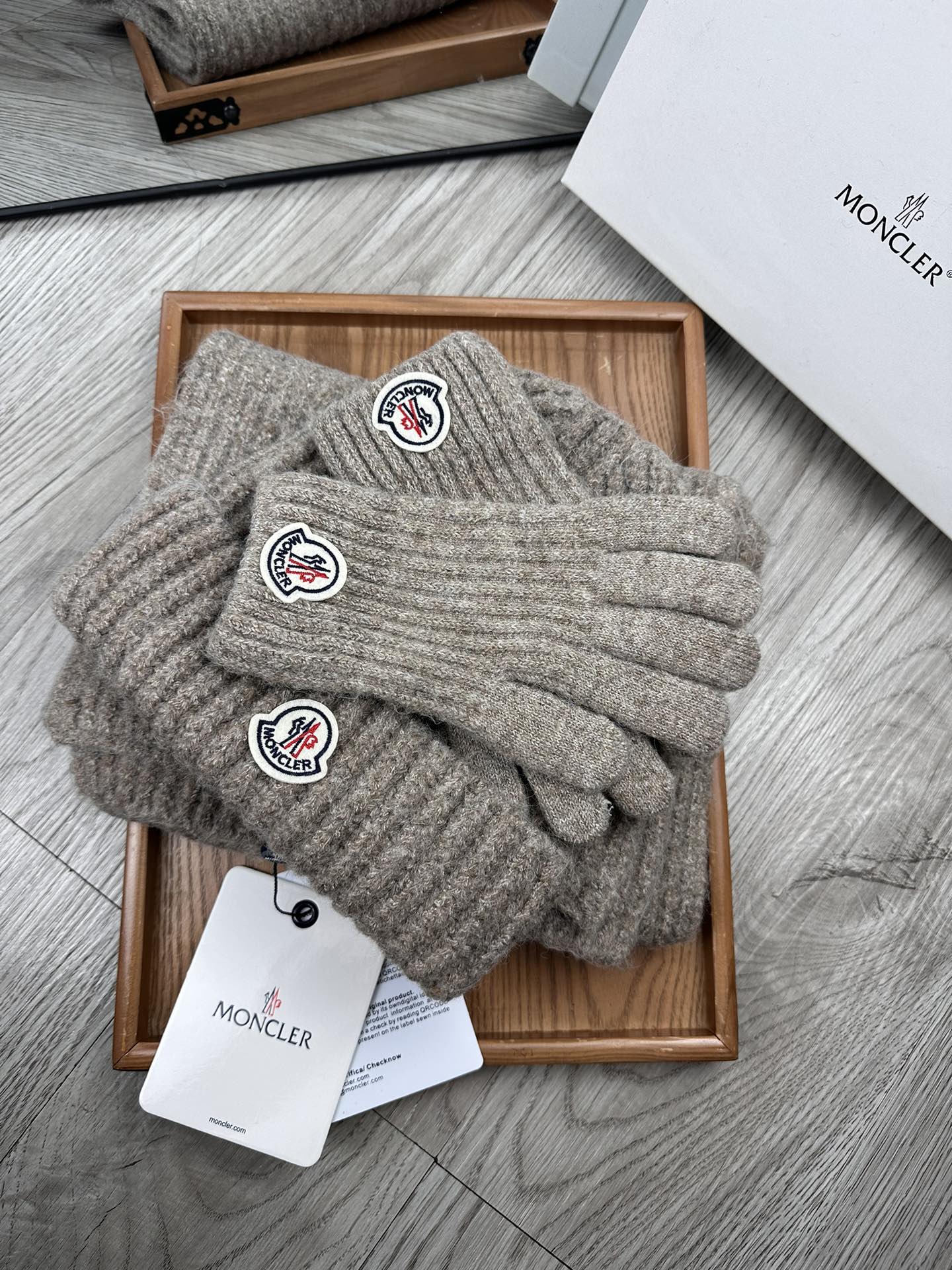 Moncler Scarf Hat Glove Set