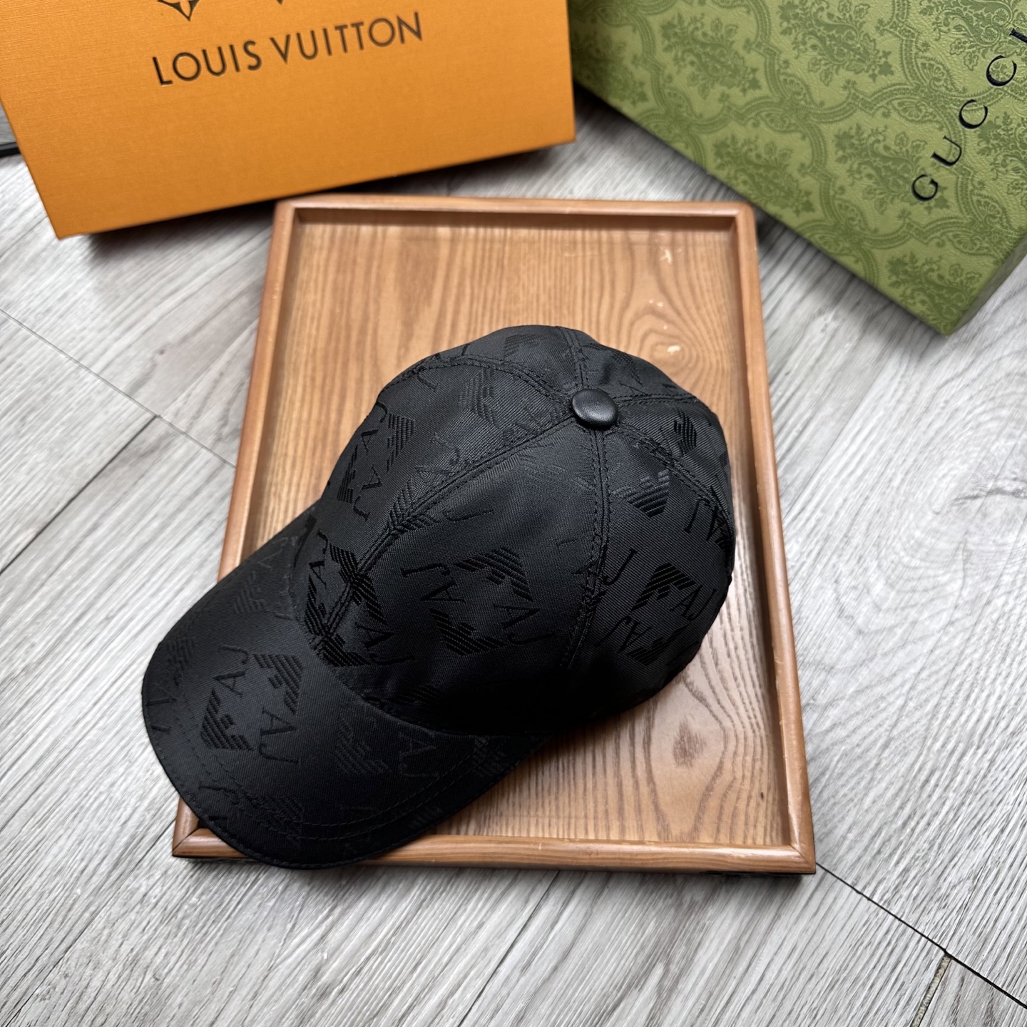 High-End Monochrome Amani Hats: Oxford Material, Leather Details, Special Quality - 图片 2