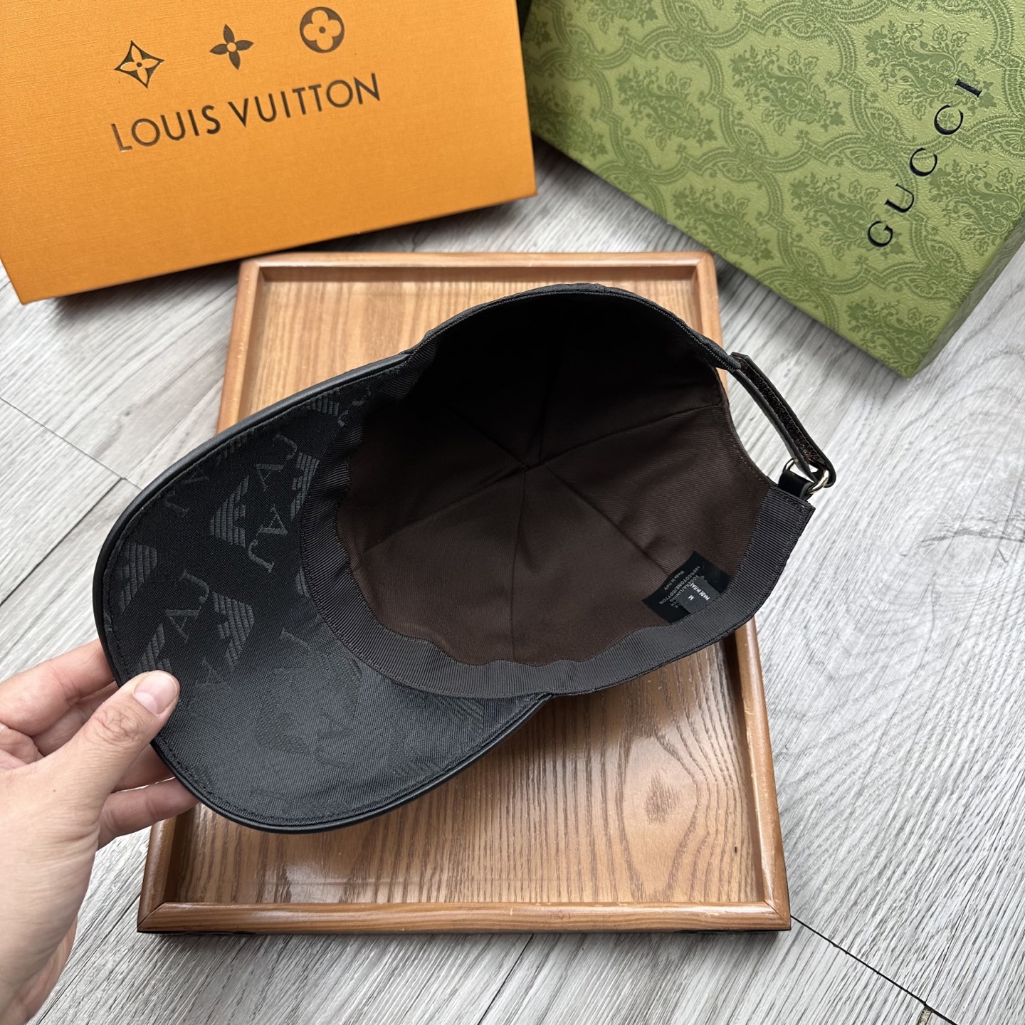 High-End Monochrome Amani Hats: Oxford Material, Leather Details, Special Quality - 图片 8