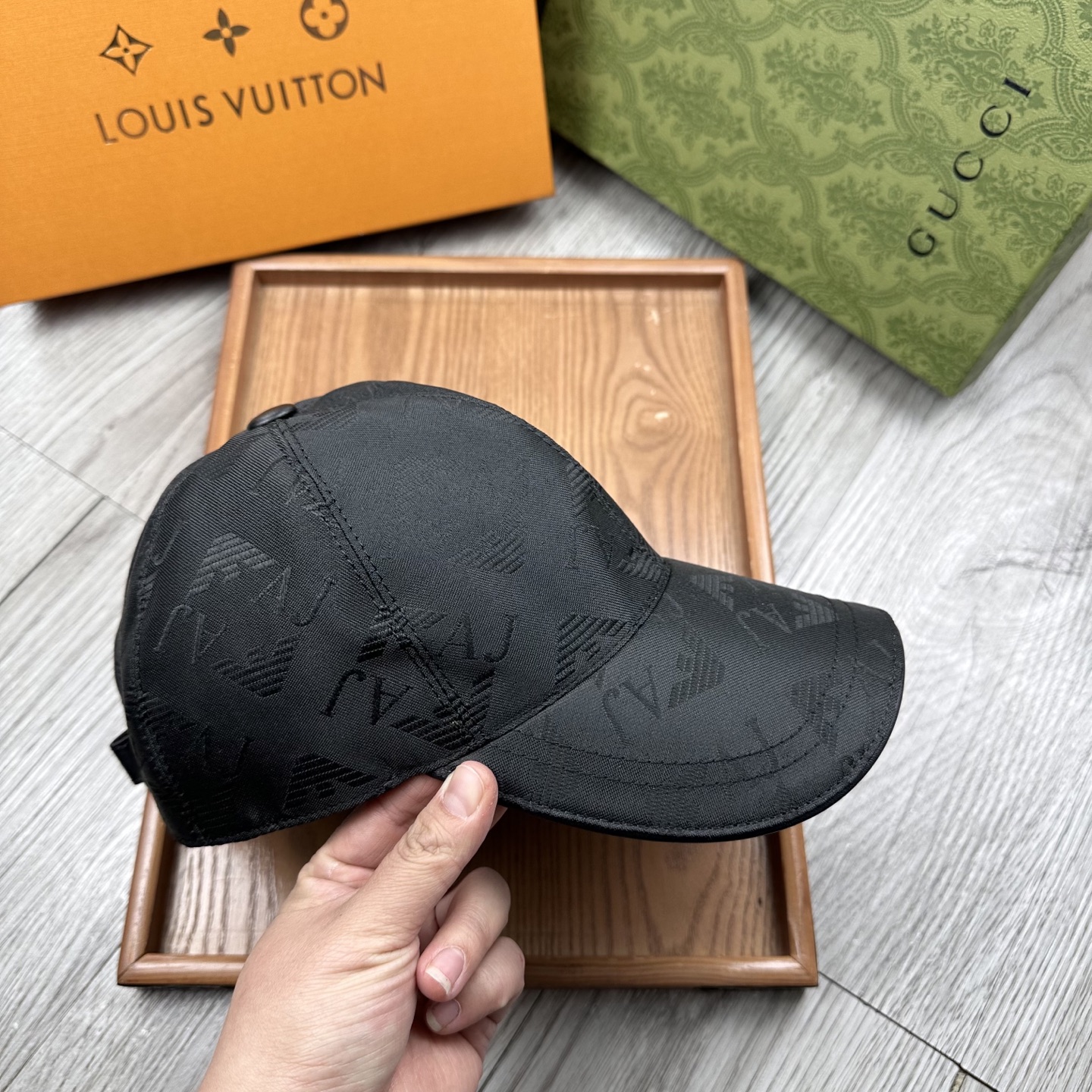 High-End Monochrome Amani Hats: Oxford Material, Leather Details, Special Quality - 图片 4