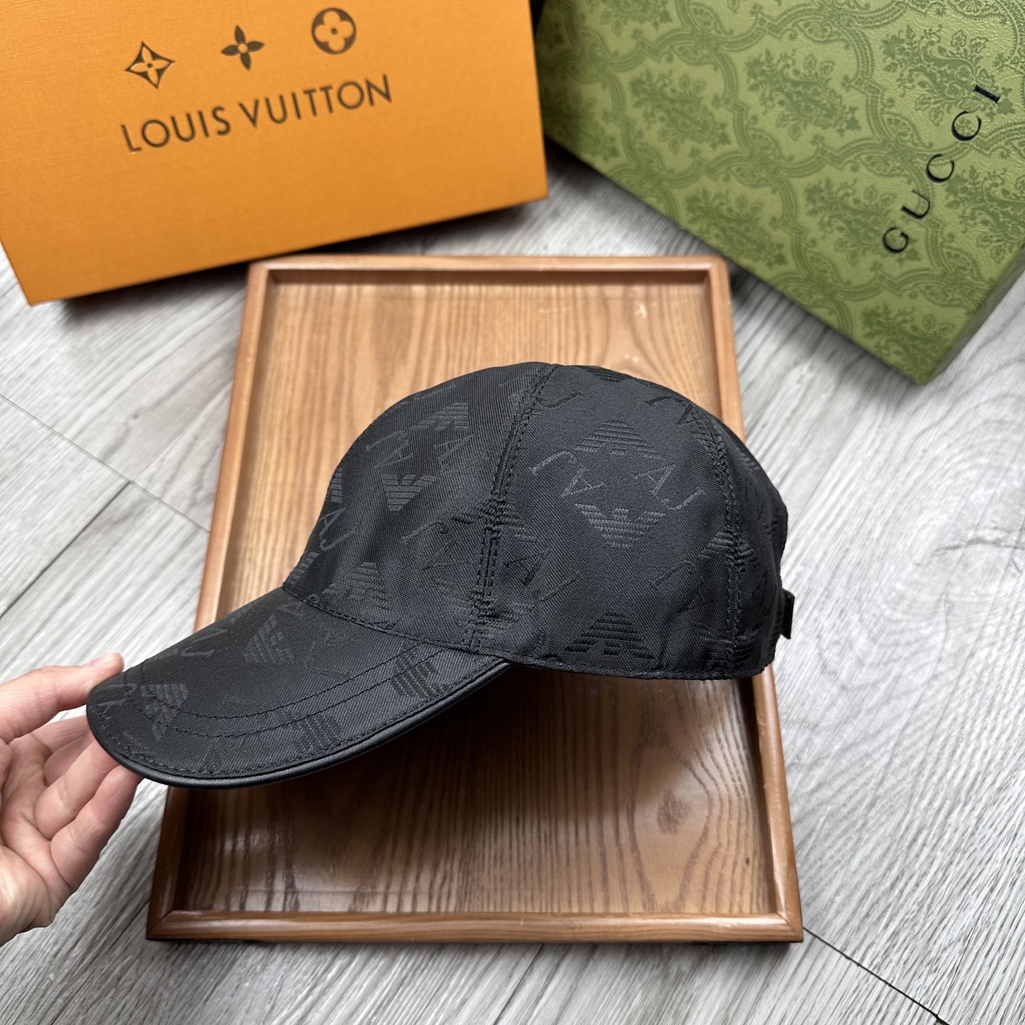 High-End Monochrome Amani Hats: Oxford Material, Leather Details, Special Quality - 图片 6