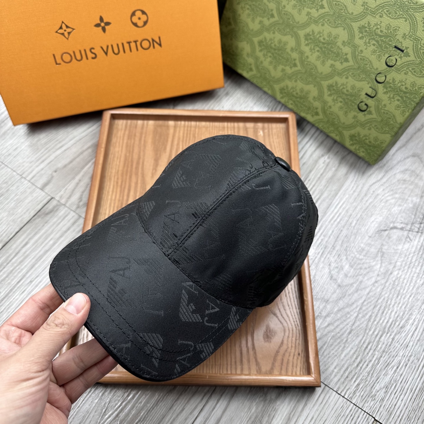 High-End Monochrome Amani Hats: Oxford Material, Leather Details, Special Quality - 图片 5