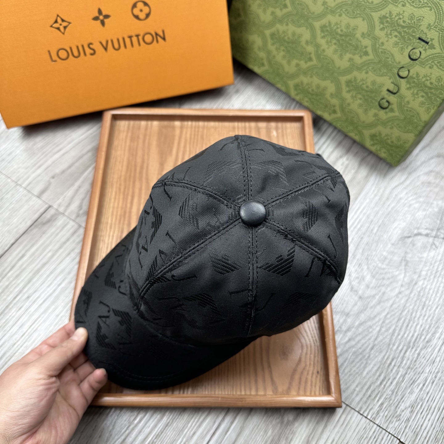 High-End Monochrome Amani Hats: Oxford Material, Leather Details, Special Quality - 图片 7