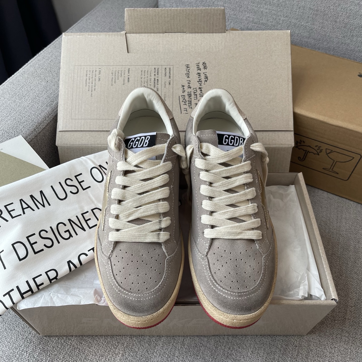 GGDB Low-Top Lace-Up Suede Casual Shoes