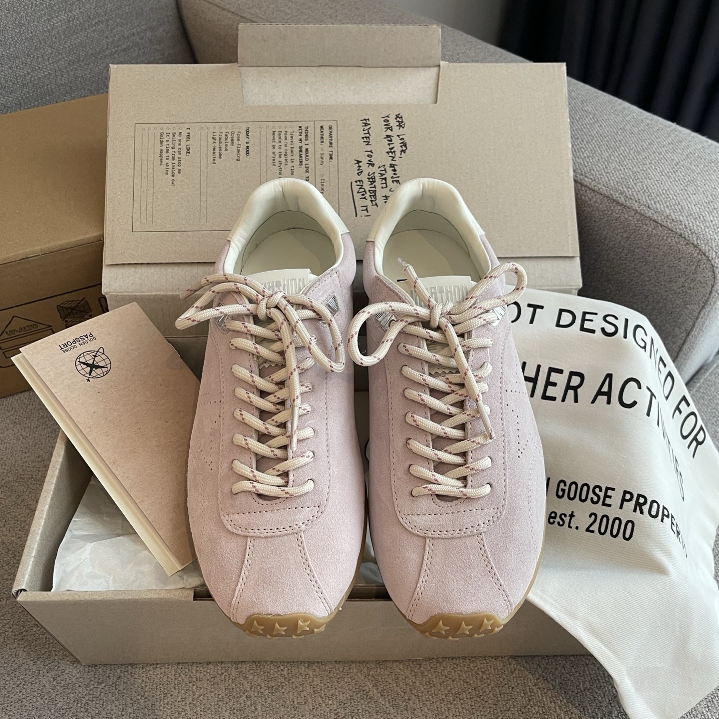 GGDB Dirty Pink German Army Trainer Suede Thin Sole Lace-Up