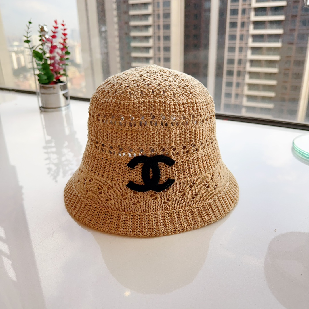 [Chanel Hats]Chanel Chanel spring and summer new hollow breathable fisherman h