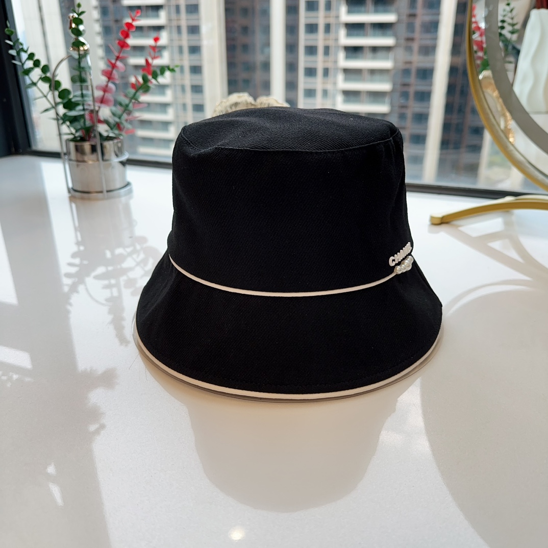 [Chanel Hats]Chanel Chanel 24 spring and summer new cotton and linen fisherman