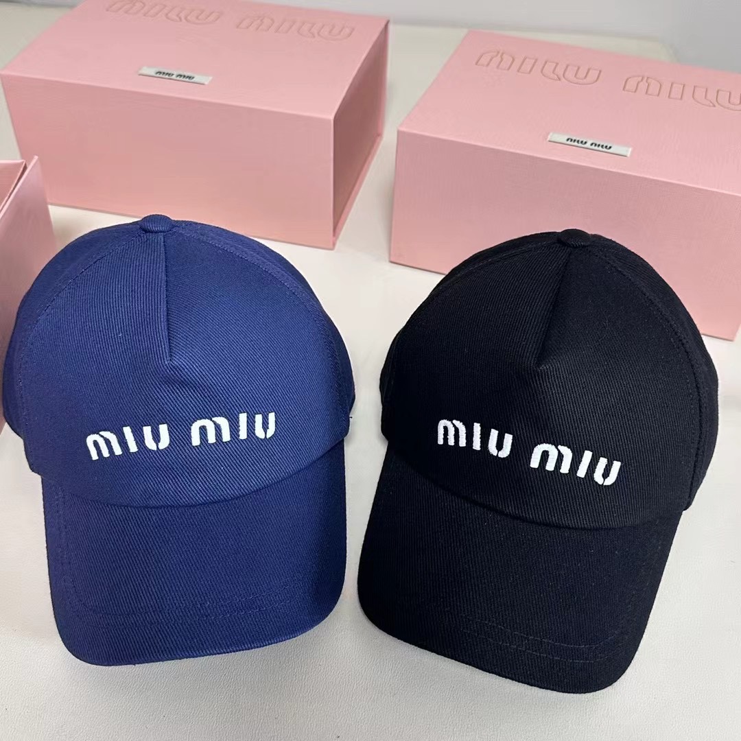미우미우 코튼 트윌 베이스볼캡 상세 이미지 8