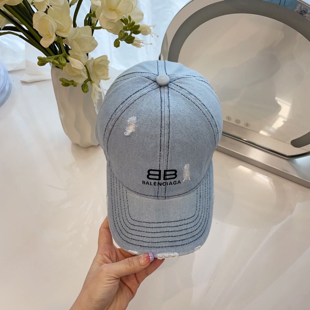 발렌시아가 데님 카우보이 베이스볼 모자 상세 이미지 2