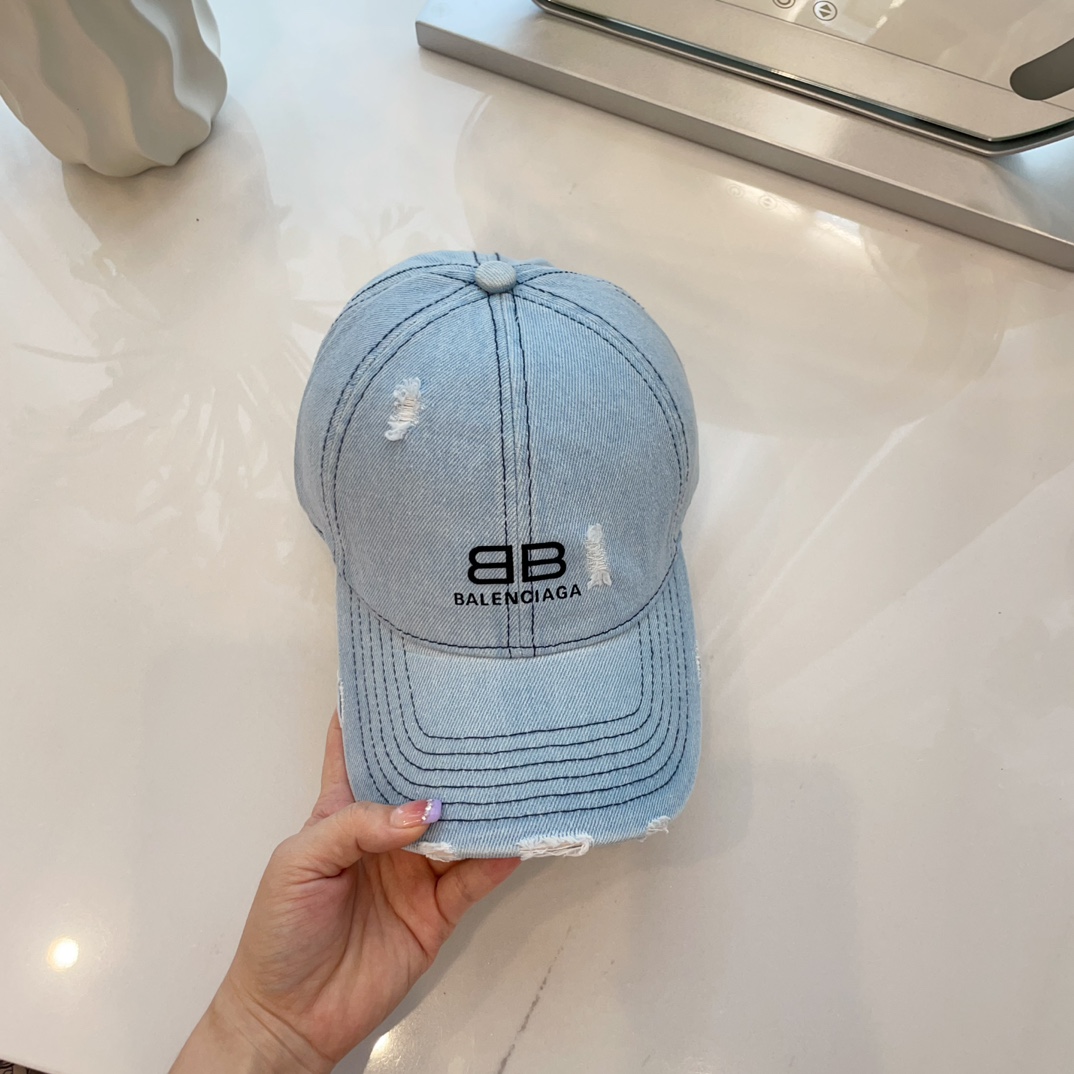 발렌시아가 데님 카우보이 베이스볼 모자 상세 이미지 5