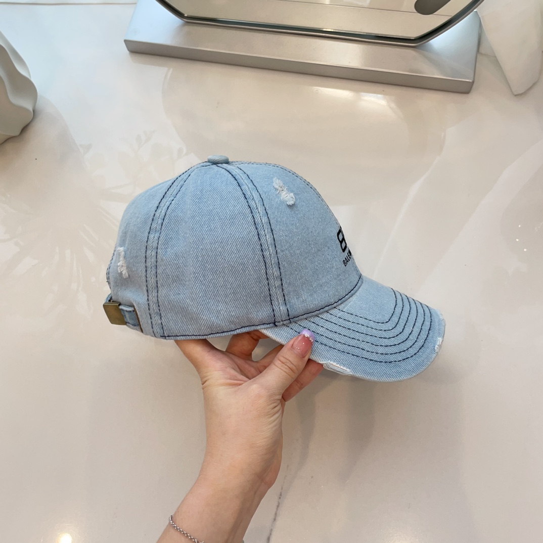 발렌시아가 데님 카우보이 베이스볼 모자 상세 이미지 6