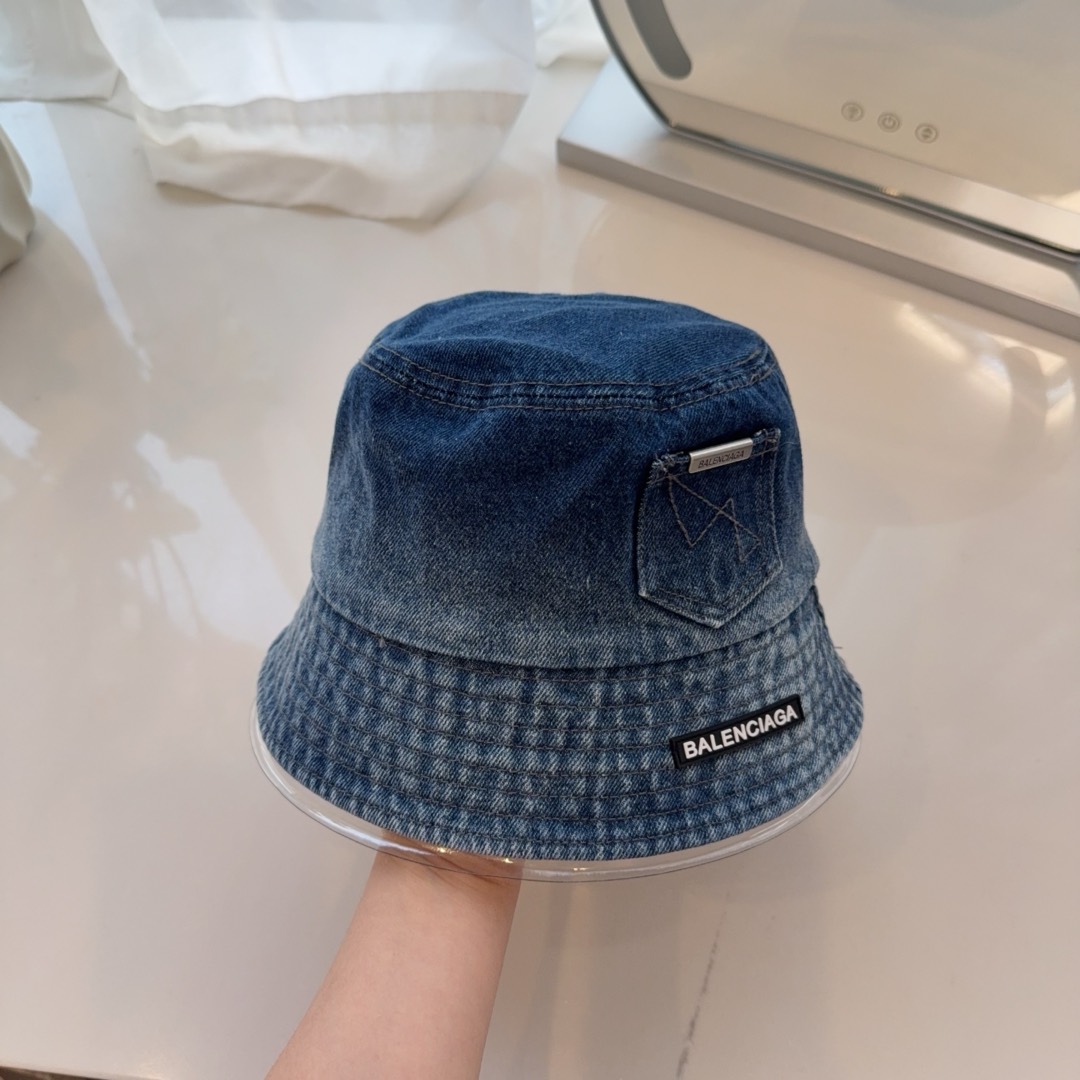 발렌시아가 데님 포켓 버킷햇 모자 상세 이미지 2