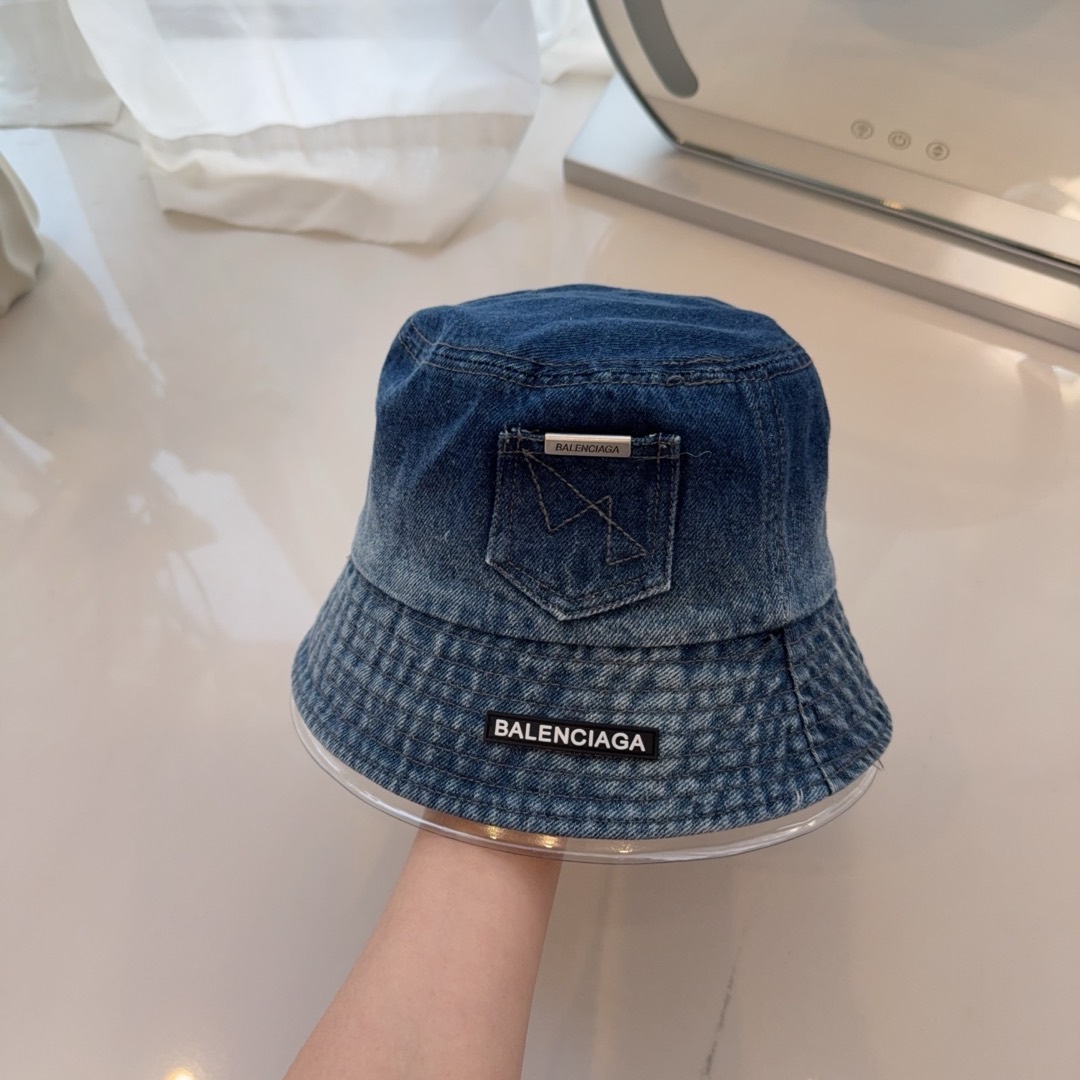 발렌시아가 데님 포켓 버킷햇 모자 상세 이미지 3