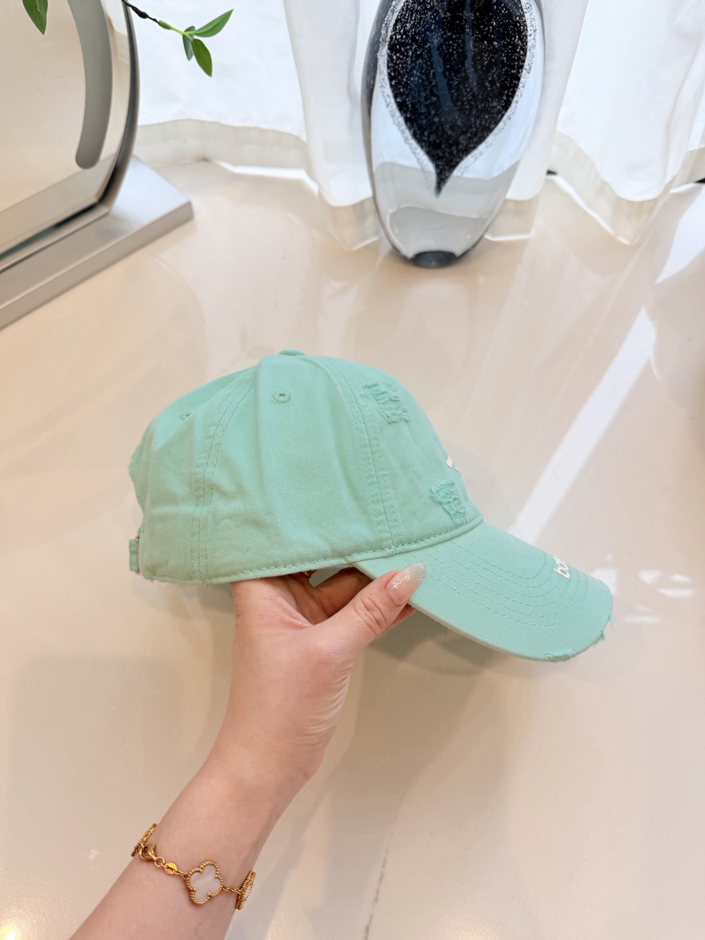 발렌시아가 마카롱 컬러 베이스볼 모자 상세 이미지 5