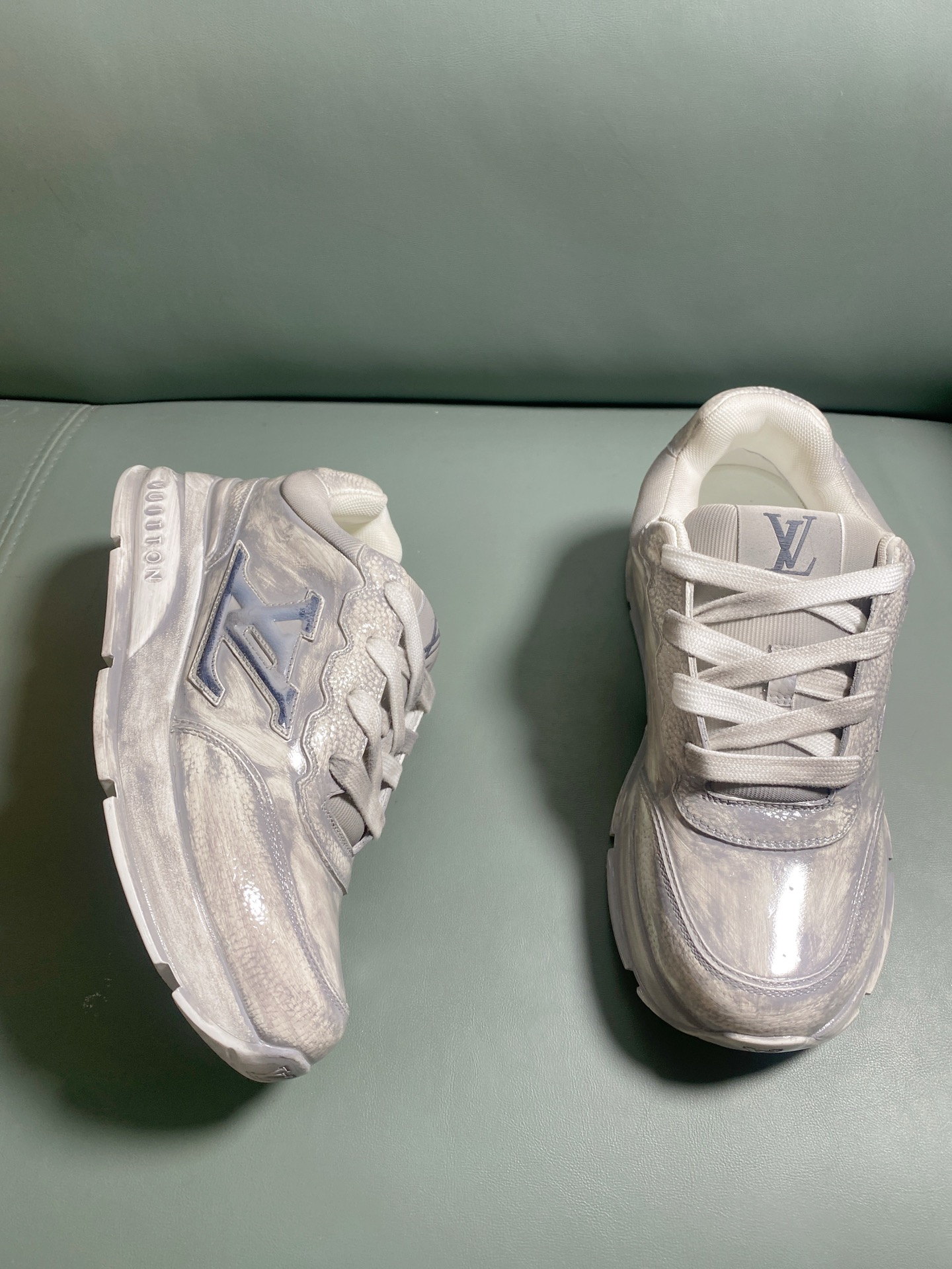 LV Style Leather Men's Shoes Lookbook Reference image 2