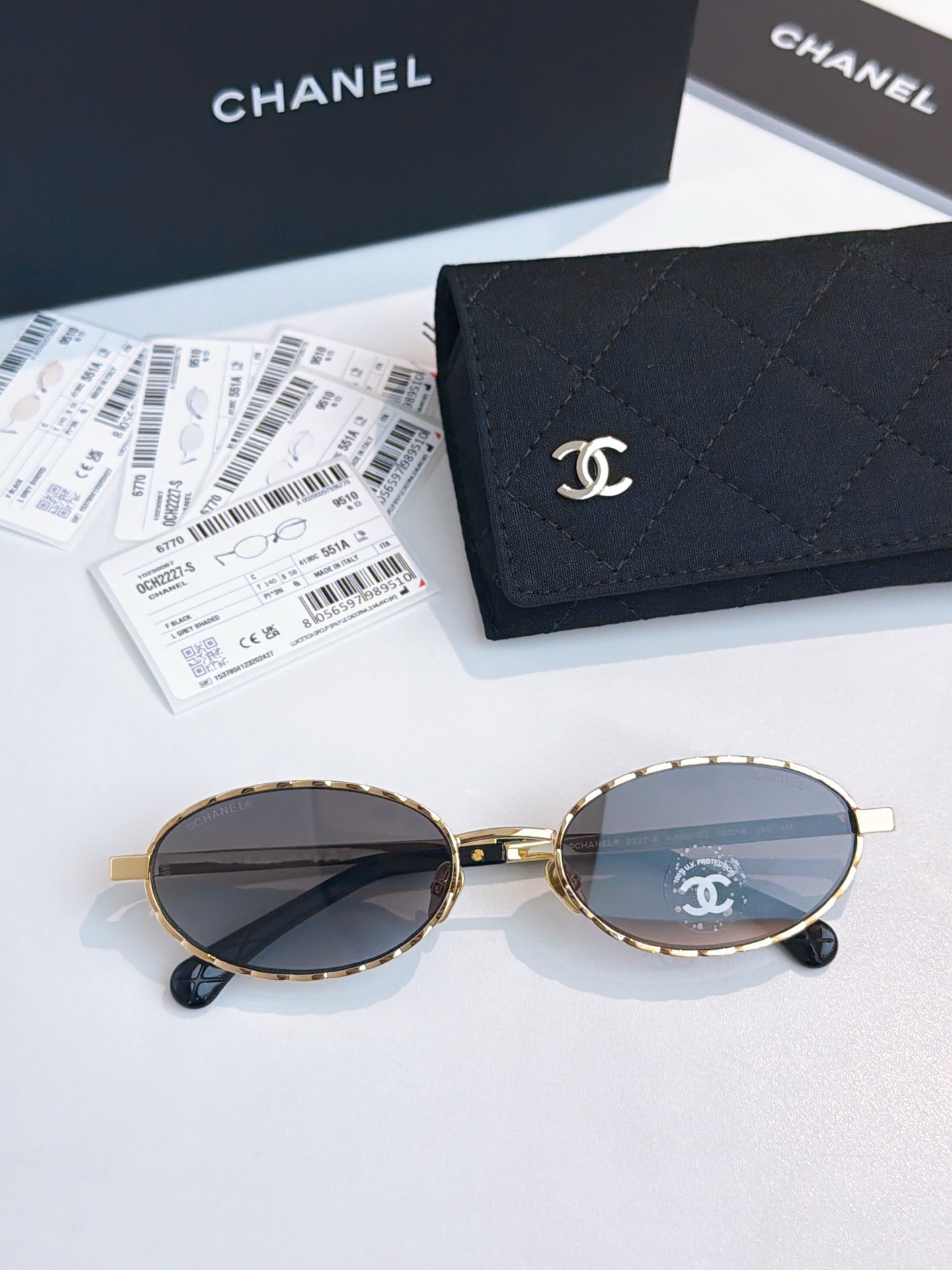 Originial quality CHANE* MOD：2227-S SIZE：55-18-140 versión alta 1:1