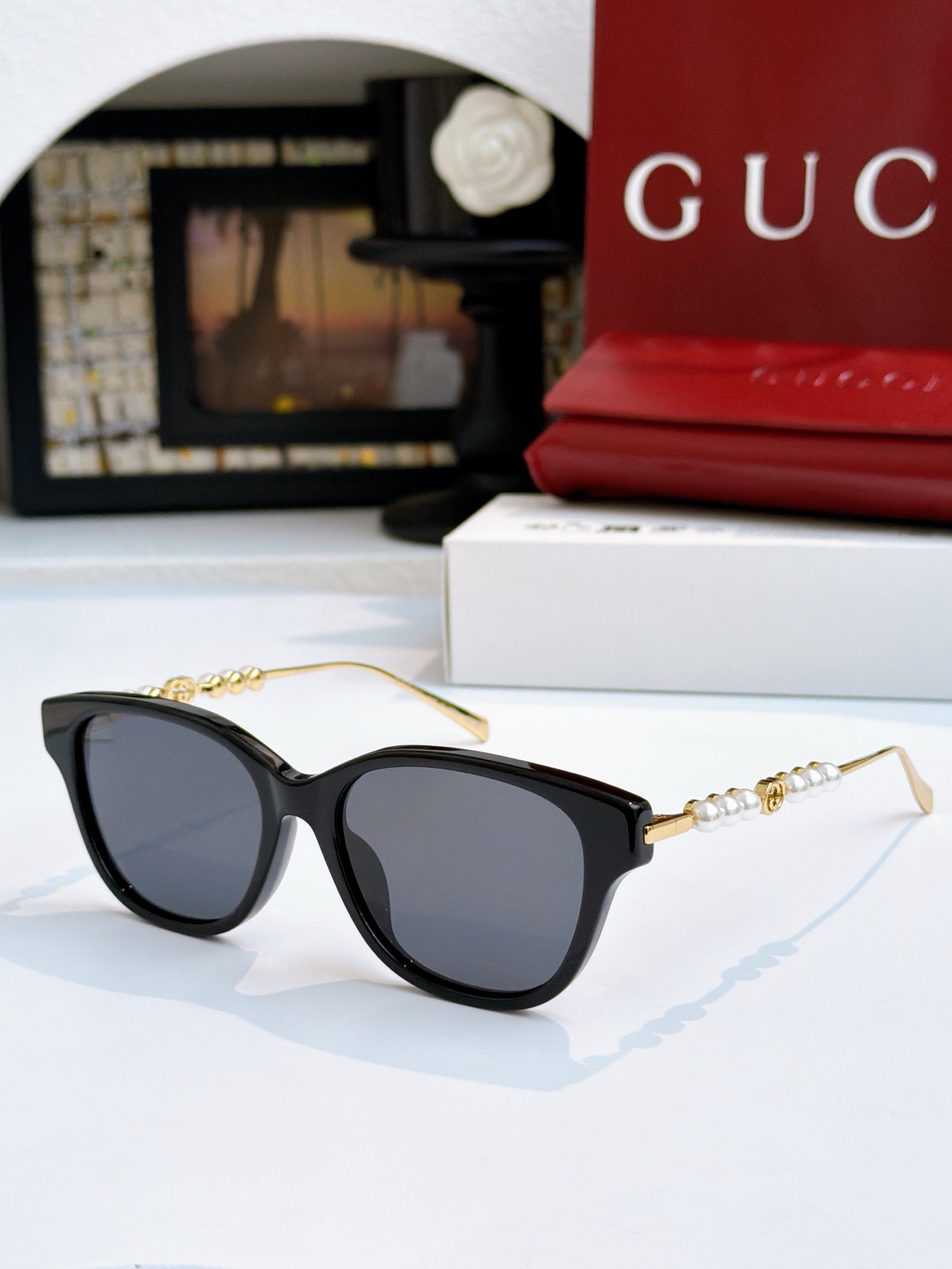 倪妮广告珍珠款GUCC* MODEL:GG1972OASIZE:54口16-145🔝🔝