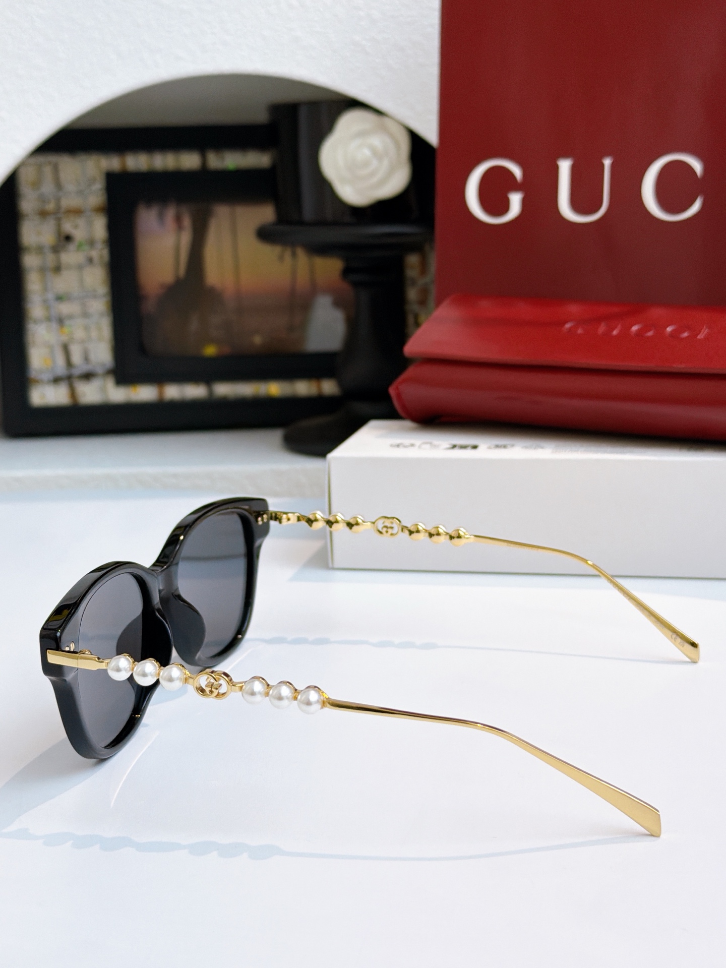 倪妮广告珍珠款GUCC* MODEL:GG1972OASIZE:54口16-145🔝🔝