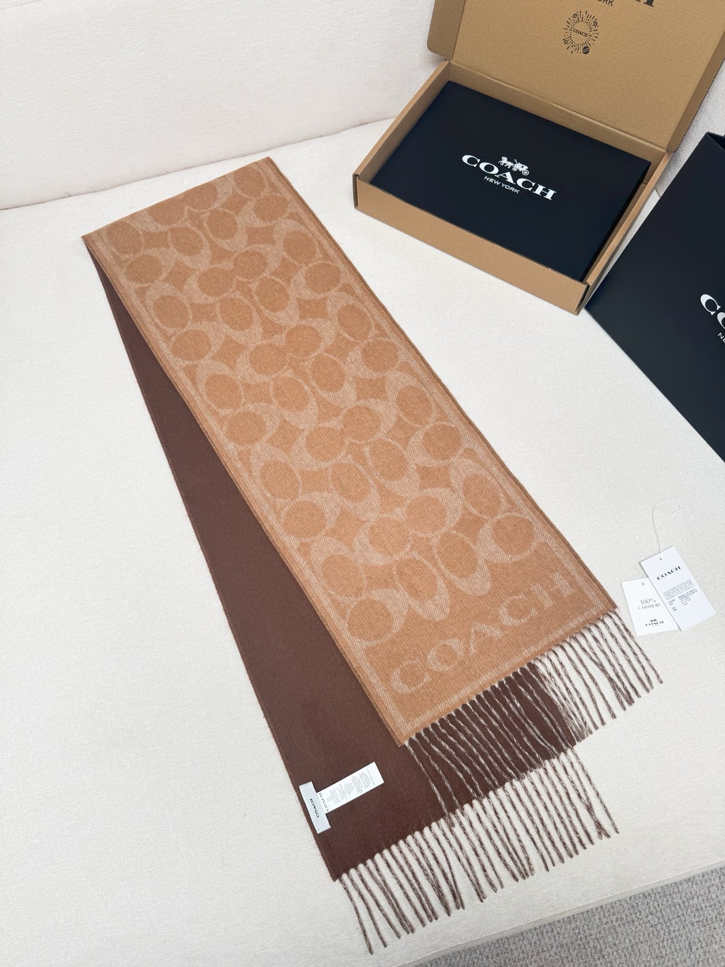 Coach 特批 COACH双面羊绒围巾