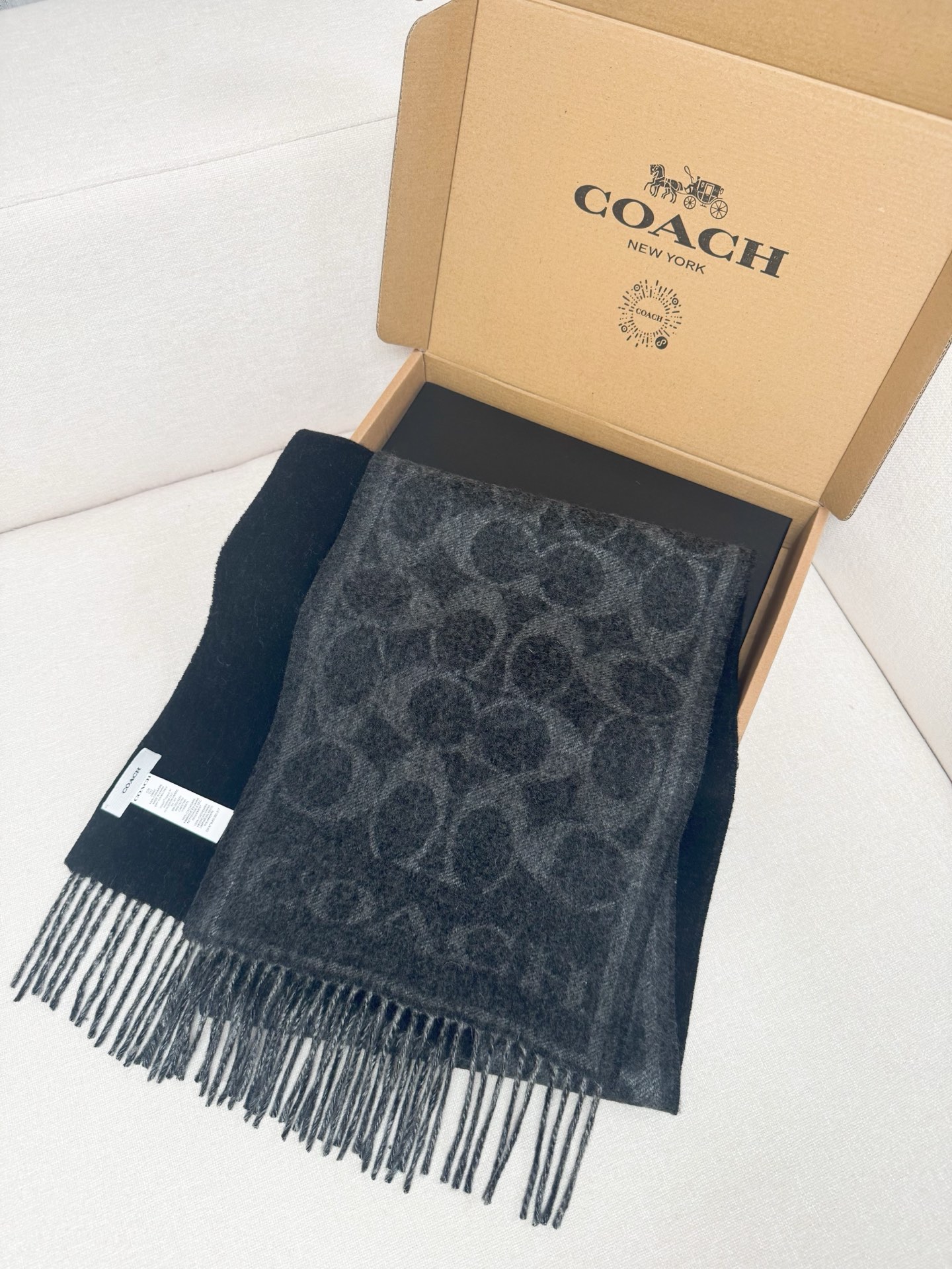 Coach 特批 COACH双面羊绒围巾