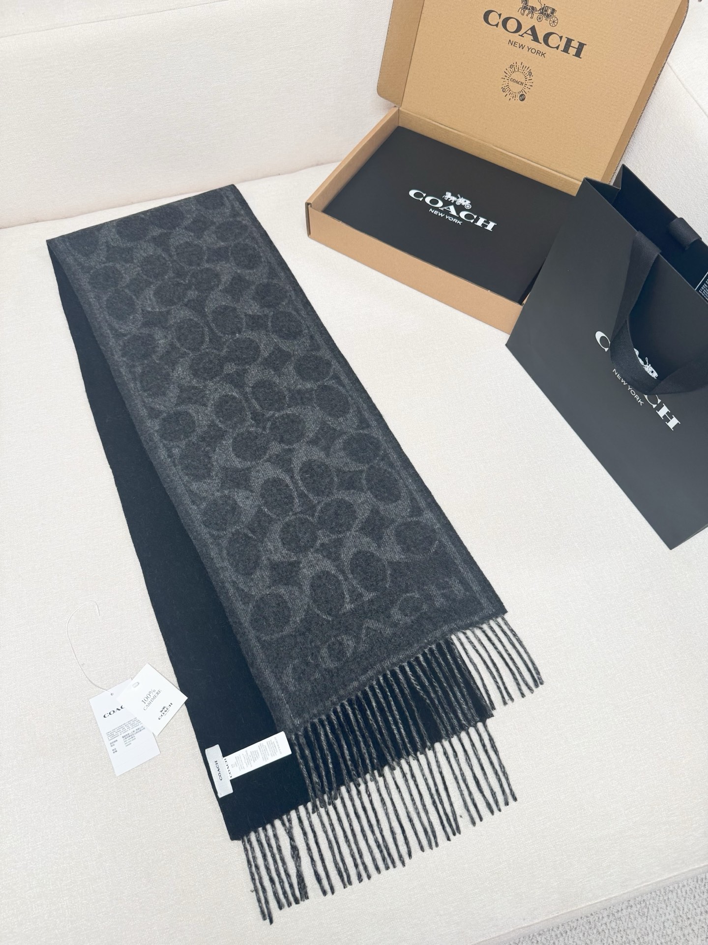 Coach 特批 COACH双面羊绒围巾