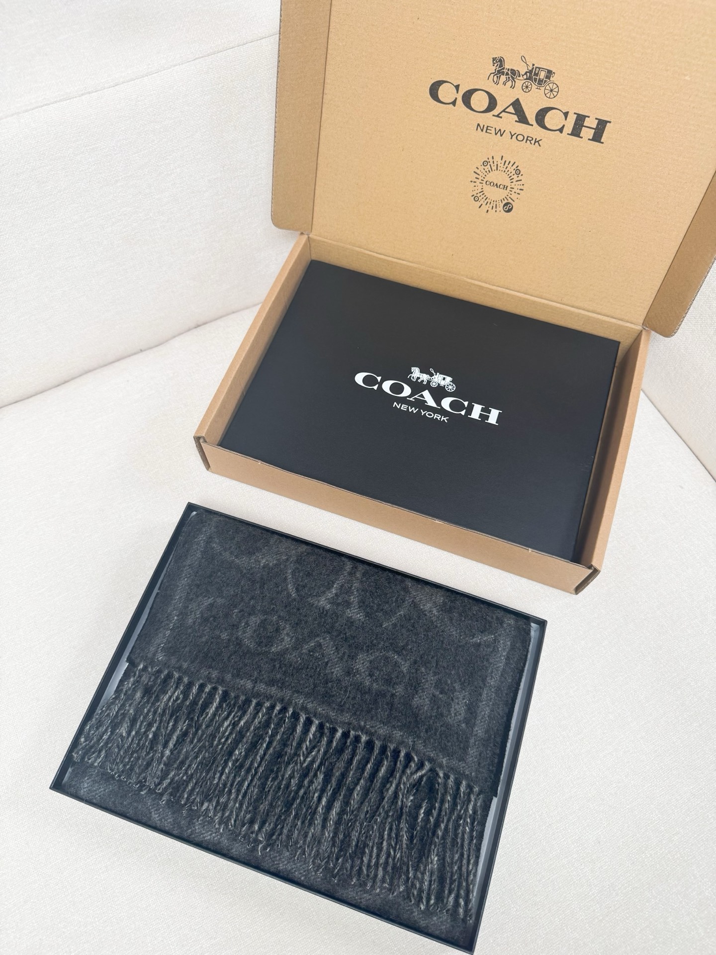 Coach 特批 COACH双面羊绒围巾