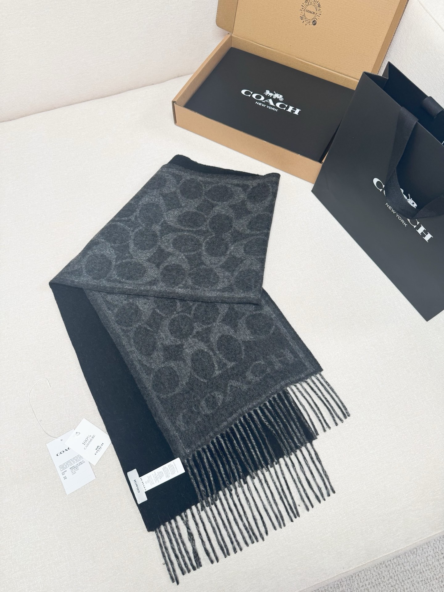 Coach 特批 COACH双面羊绒围巾