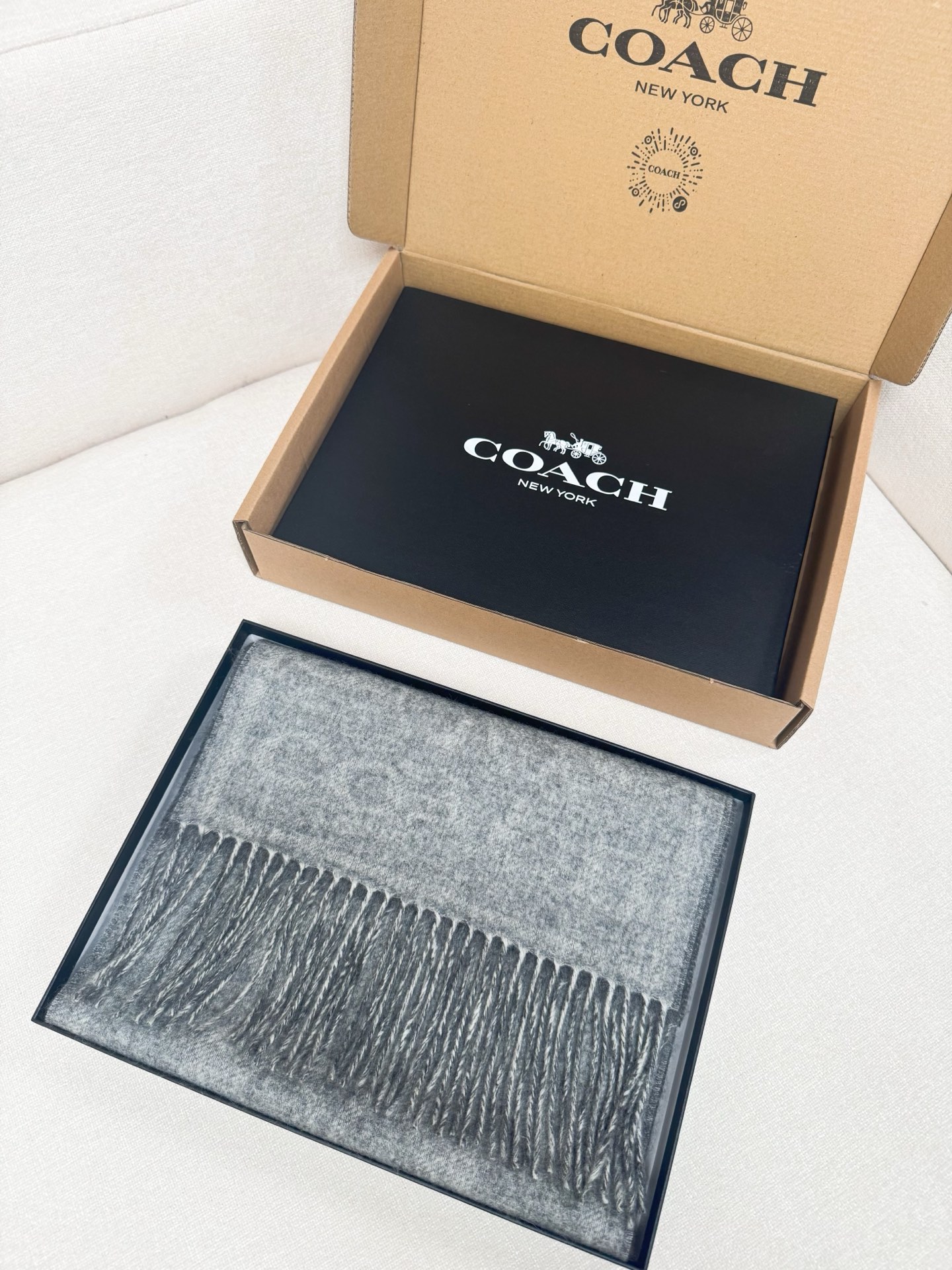 Coach 特批 COACH双面羊绒围巾