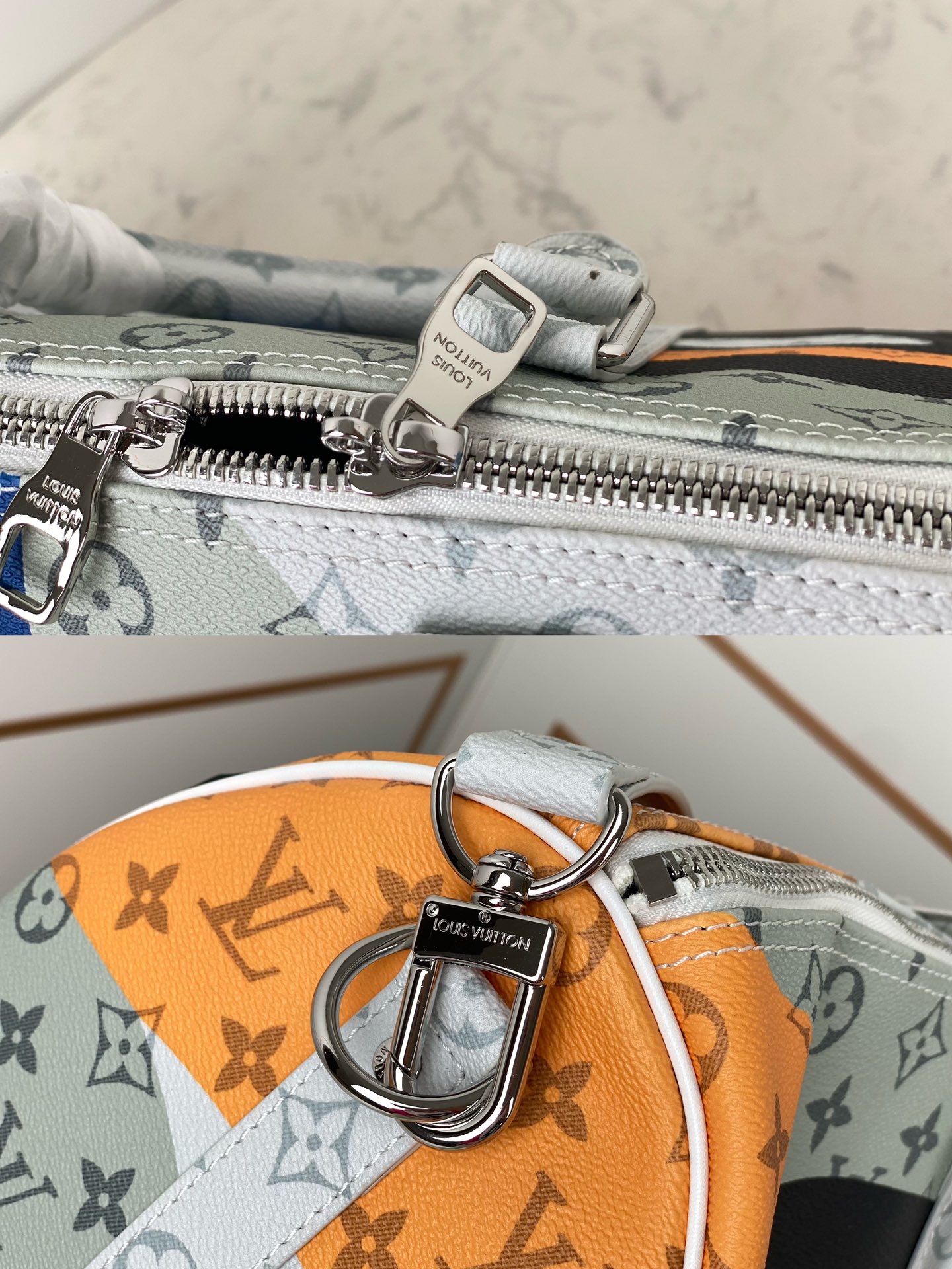 M23160 路易威登经典 Keepall 45尺寸旅行袋款号23160 浸染宛如朝阳的粉彩色调,活力迎接 2022 春季 9