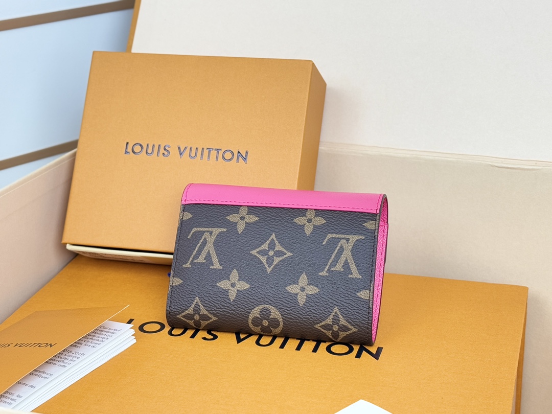 Louis Vuitton 新款钱包 豆豆款三折 M12390黄色 M12387大红 M12885大红