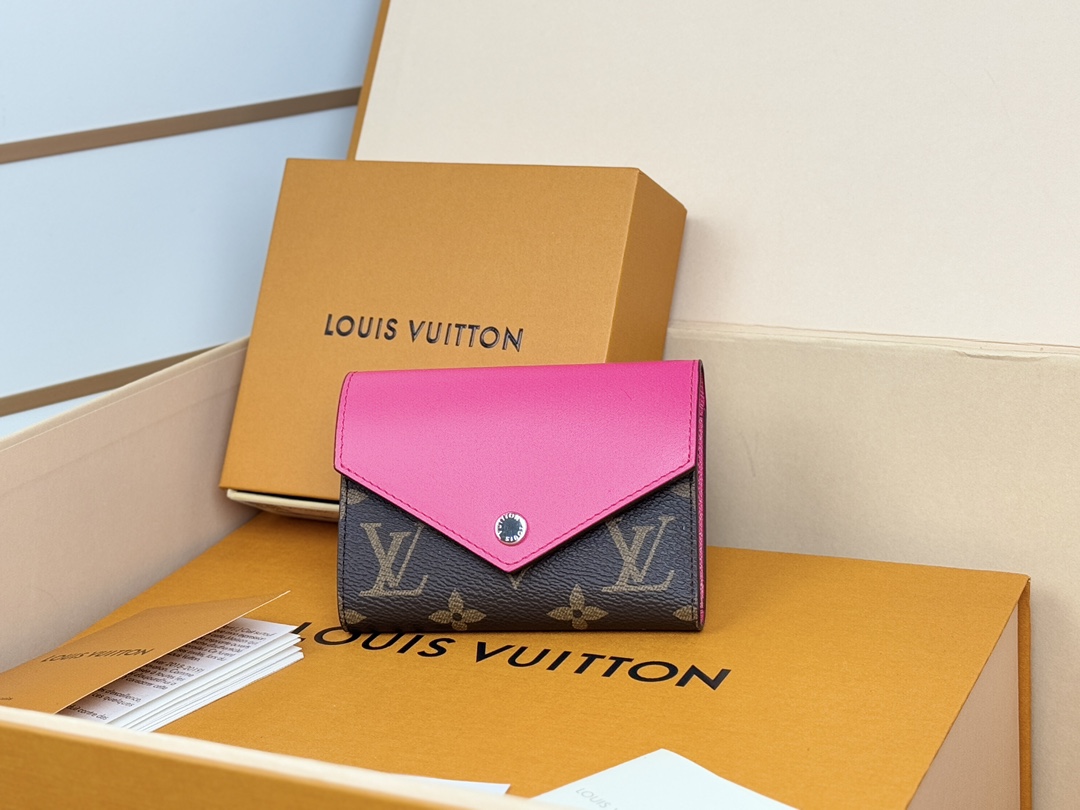 Louis Vuitton 新款钱包 豆豆款三折 M12390黄色 M12387大红 M12885大红