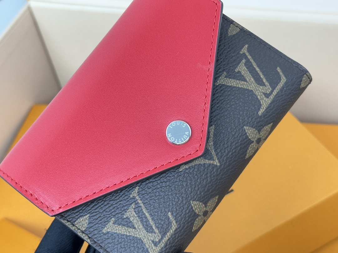 Louis Vuitton 新款钱包 豆豆款三折 M12390黄色 M12387大红 M12885大红