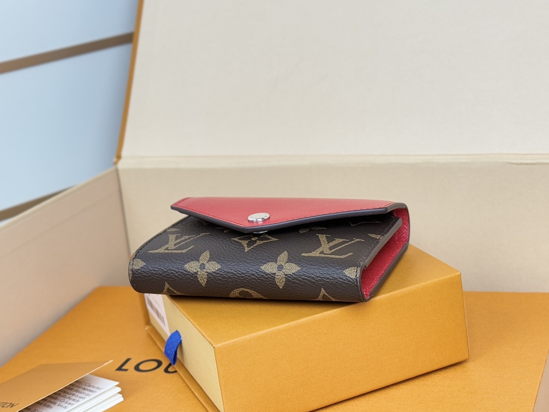 Louis Vuitton 新款钱包 豆豆款三折 M12390黄色 M12387大红 M12885大红