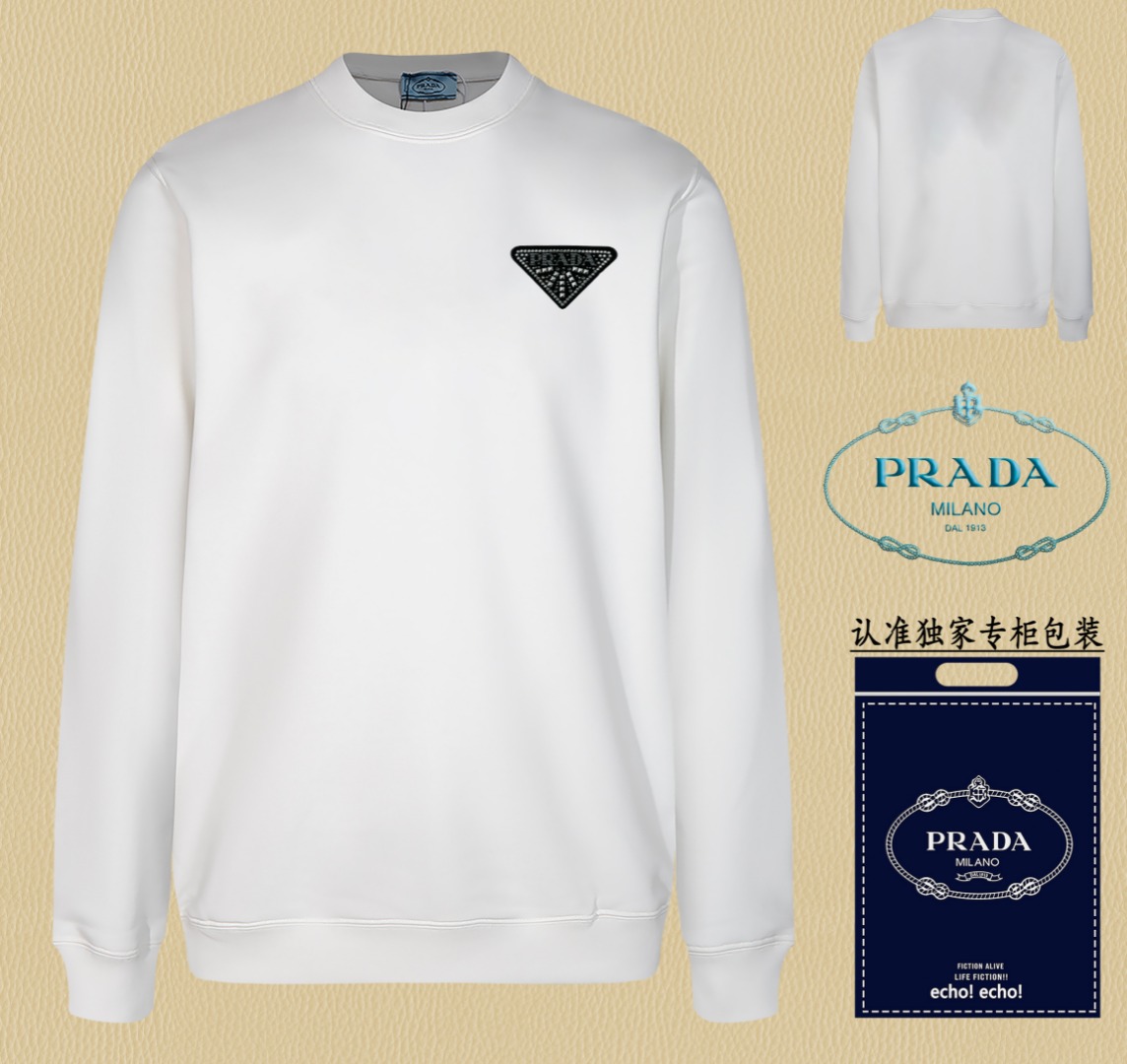 Los artículos populares están en los estantes 🔥❗Entrega y embalaje exclusivos❗ 💫—PRADA~Sudadera de cuello redondo de …