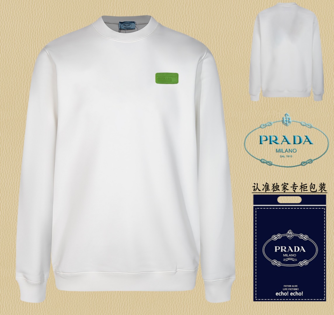 Los artículos populares están en los estantes 🔥❗Entrega y embalaje exclusivos❗ 💫—PRADA~Sudadera de cuello redondo de …
