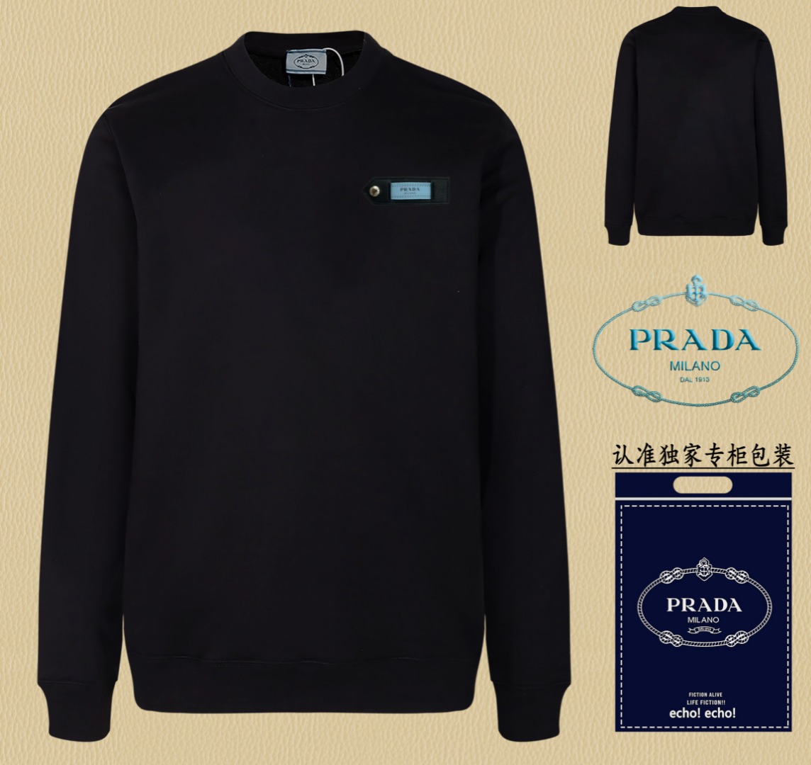 Los artículos populares están en los estantes 🔥❗Entrega y embalaje exclusivos❗ 💫—PRADA~Sudadera de cuello redondo de …