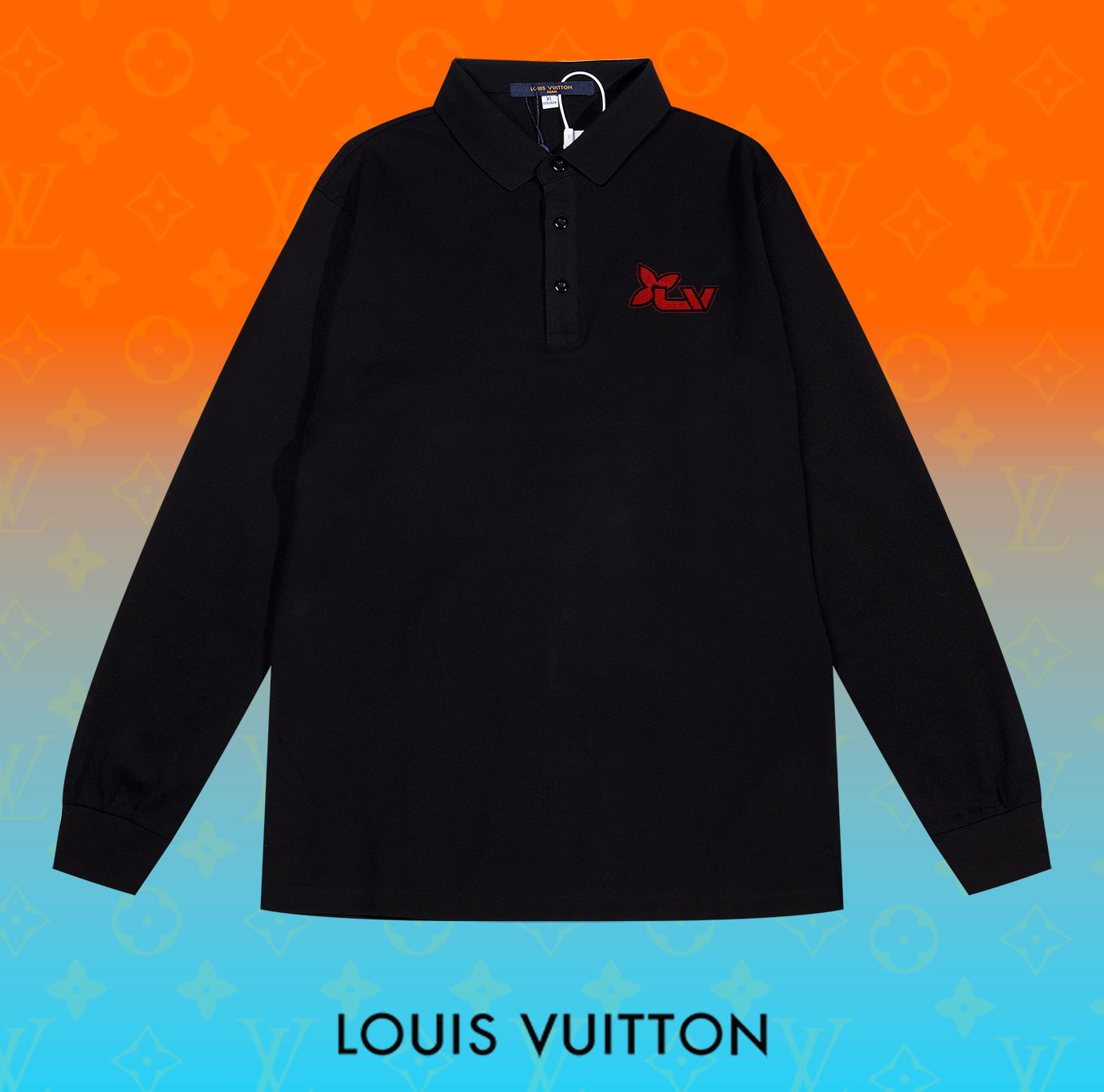 P105 Nuevo en stock】 𝐋𝐨𝐮𝐢𝐬 𝐕𝐮𝐢𝐭𝐭𝐨𝐧 ~ Louis Vuitton # 2025 principios de primavera nueva camisa POLO de mang…