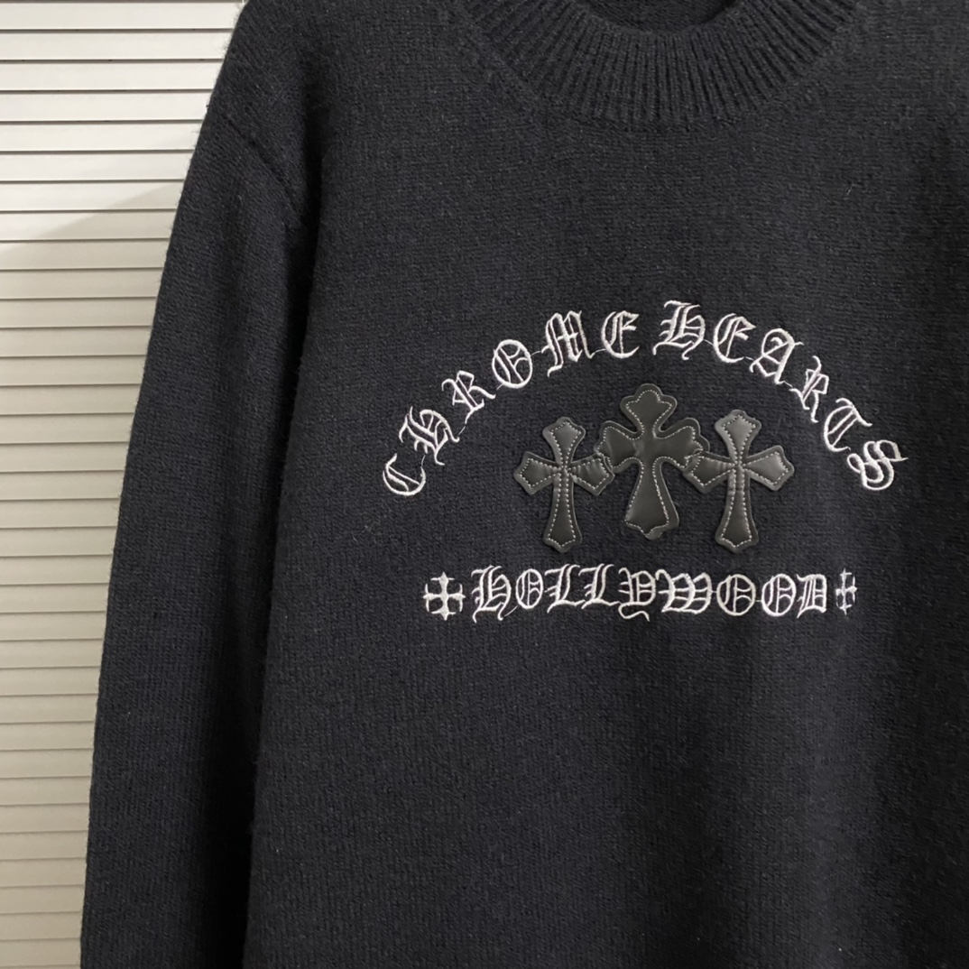 Embroidered Crocino Sweater in Red, Black, and Brown – Sizes SM to XXL - 图片 7