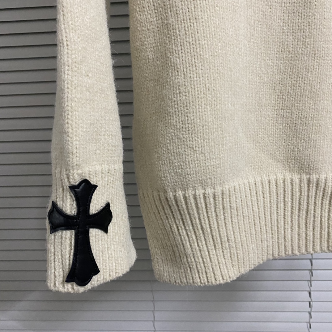 “348 CH Crooked Crustace Crusades Sweaters: Blue, Almond, Black, Sizes SM-XXL” - 图片 5