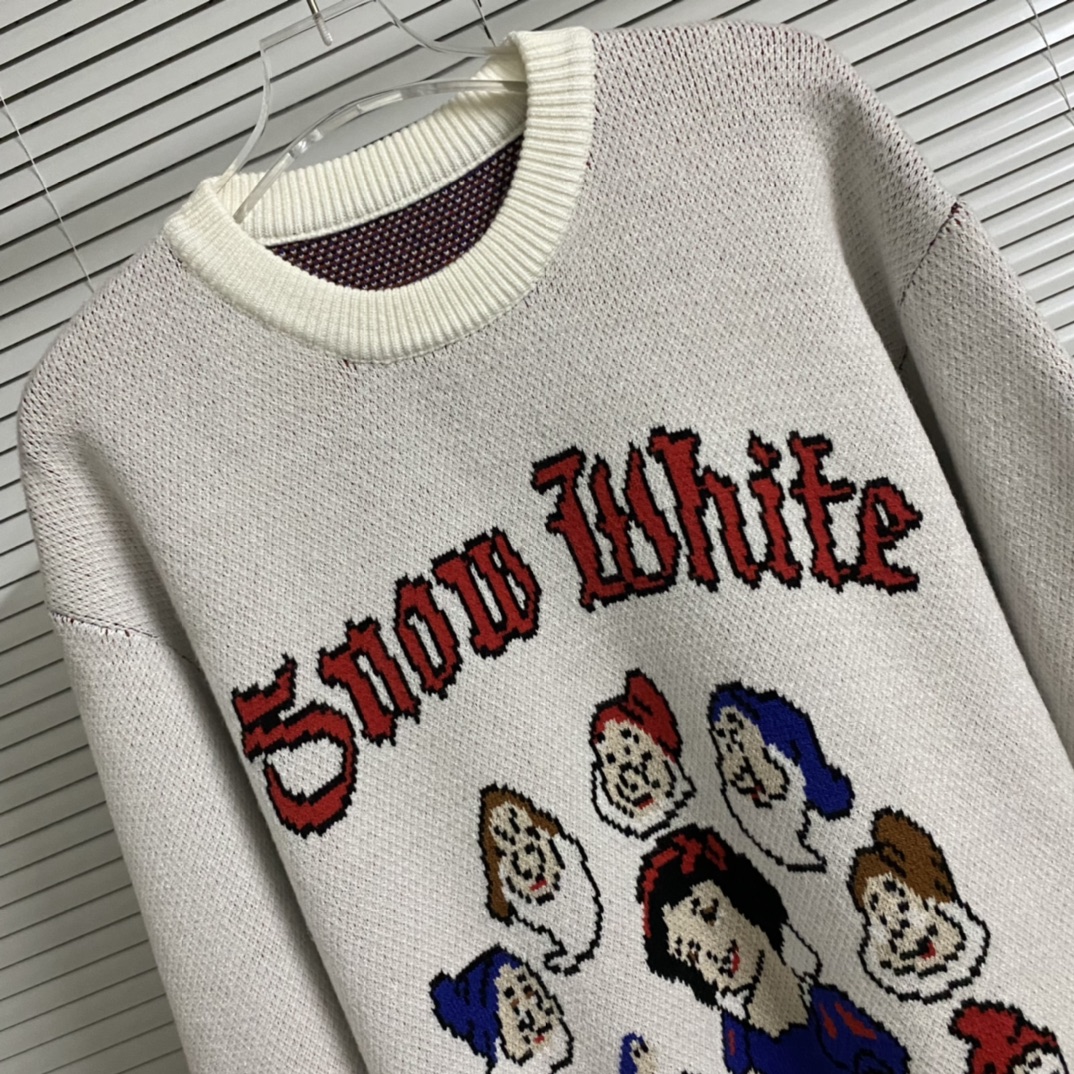 Supreme Snow White and Seven Dwarves Sweaters in Black and White, Multiple Sizes Available - 图片 6