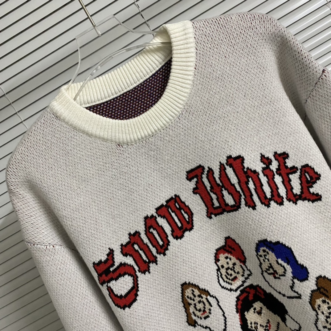 Supreme Snow White and Seven Dwarves Sweaters in Black and White, Multiple Sizes Available - 图片 3