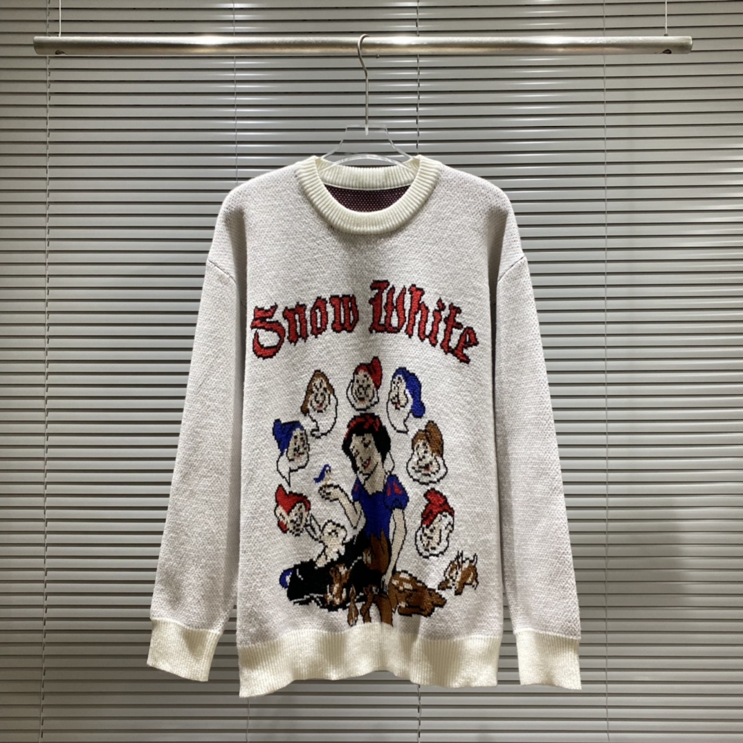 Supreme Snow White and Seven Dwarves Sweaters in Black and White, Multiple Sizes Available
