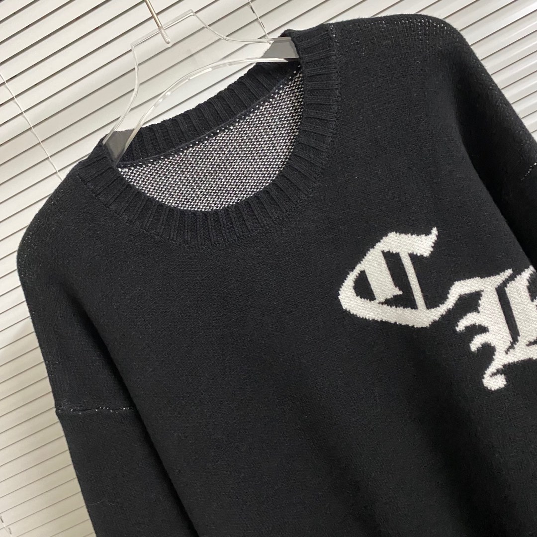 Crooked Magnificent Logo Sweaters in Black and Orange, Available in Various Sizes - 图片 3