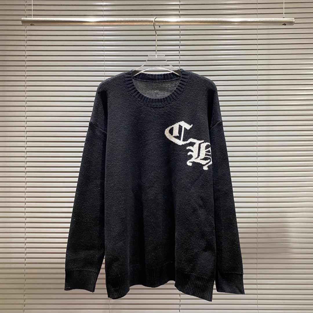 Crooked Magnificent Logo Sweaters in Black and Orange, Available in Various Sizes