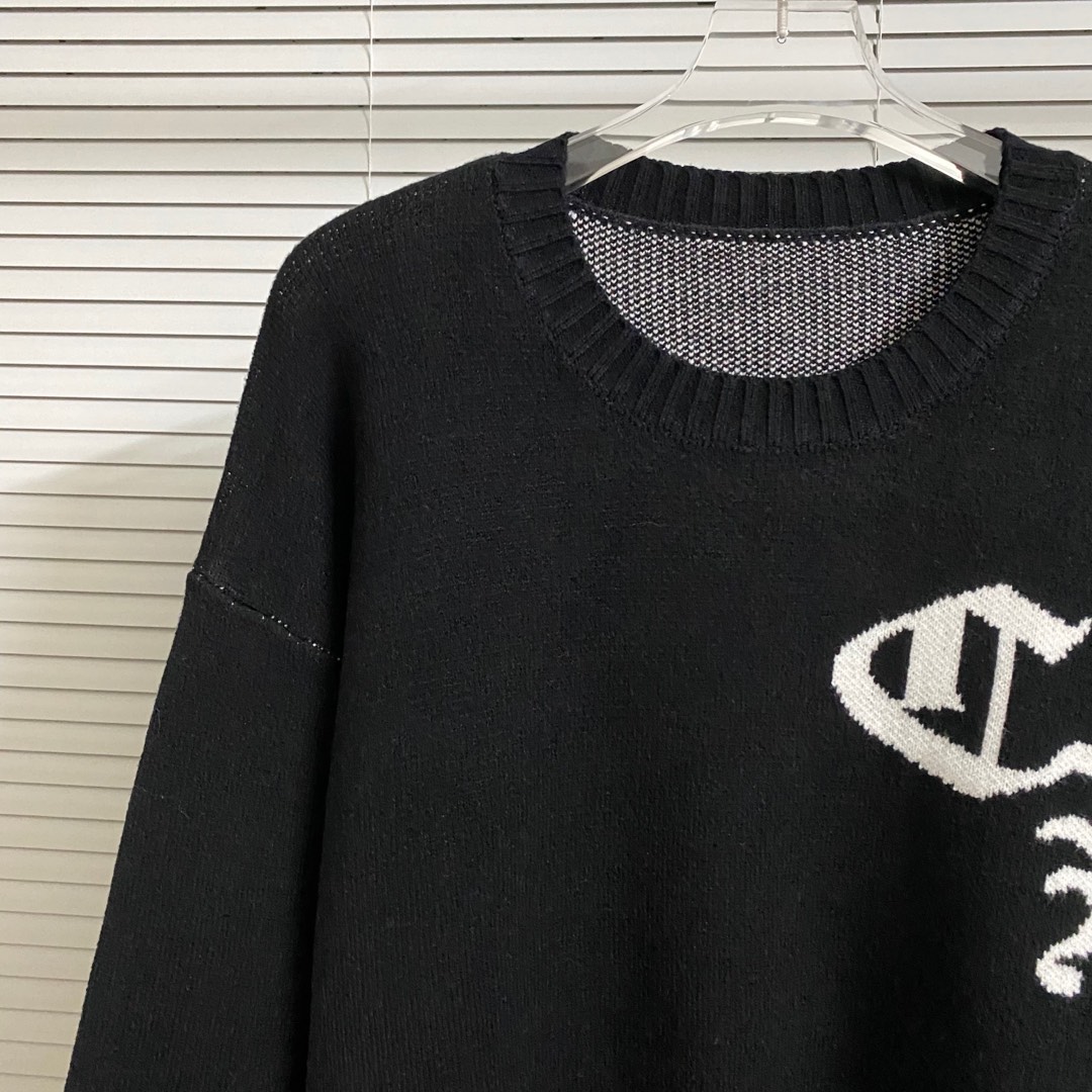 Crooked Magnificent Logo Sweaters in Black and Orange, Available in Various Sizes - 图片 4