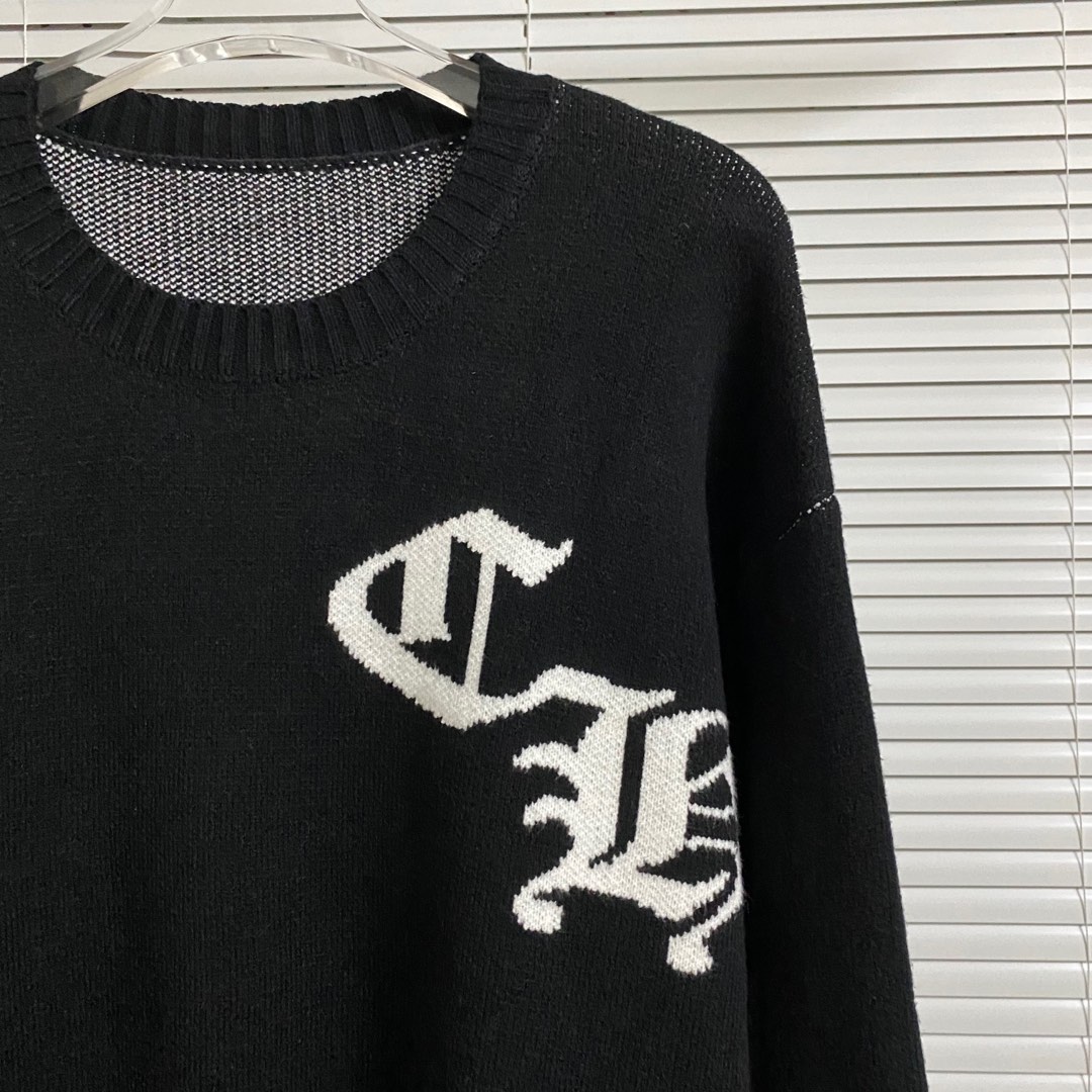 Crooked Magnificent Logo Sweaters in Black and Orange, Available in Various Sizes - 图片 7