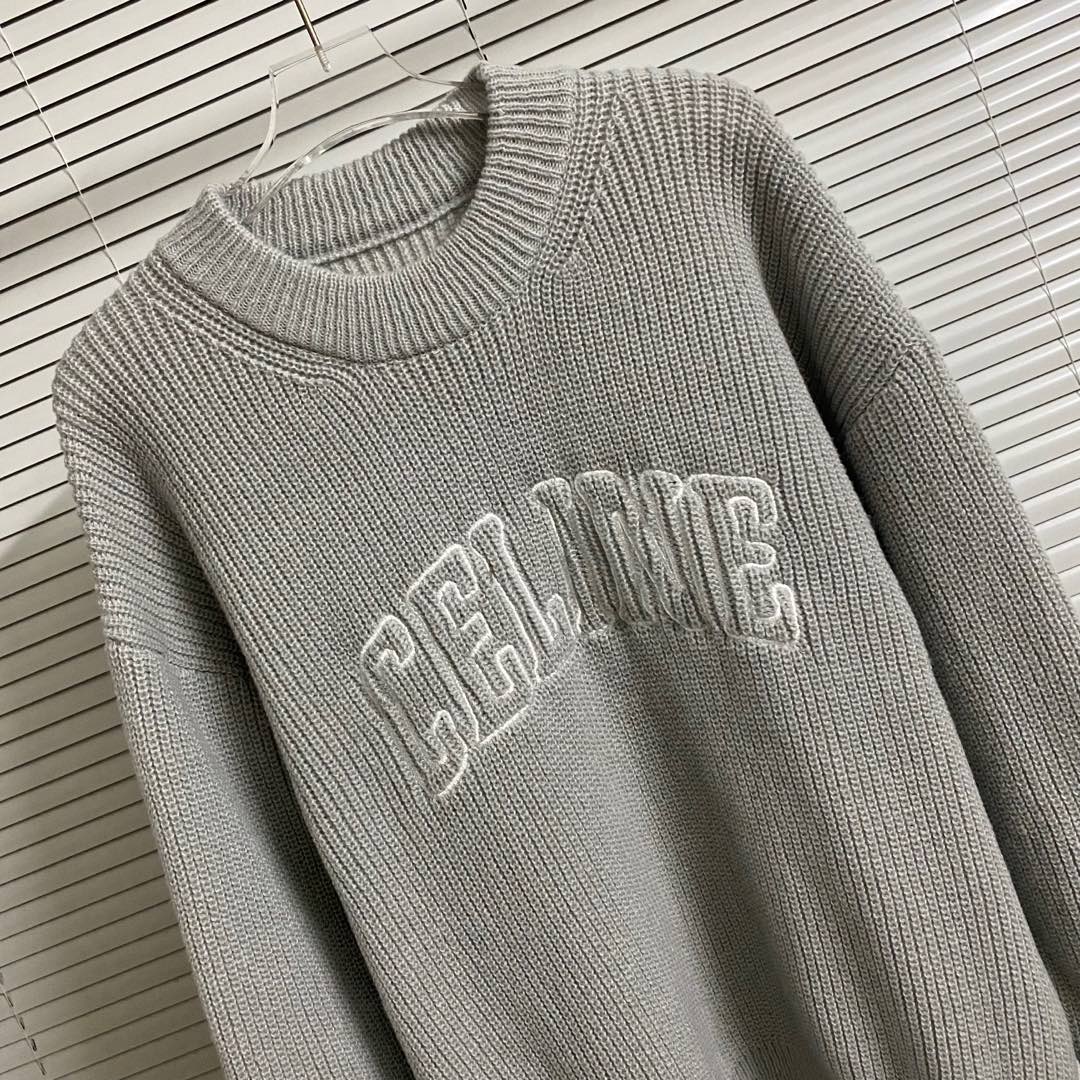 Selin’s Chest Letter Logo Sweater in Blue, White, Black, and Grey – Sizes SM to XXL - 图片 8