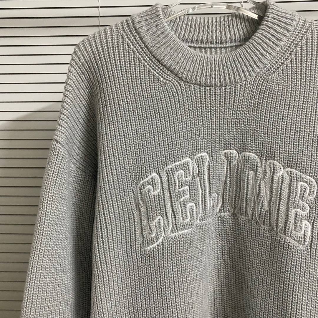 Selin’s Chest Letter Logo Sweater in Blue, White, Black, and Grey – Sizes SM to XXL - 图片 7